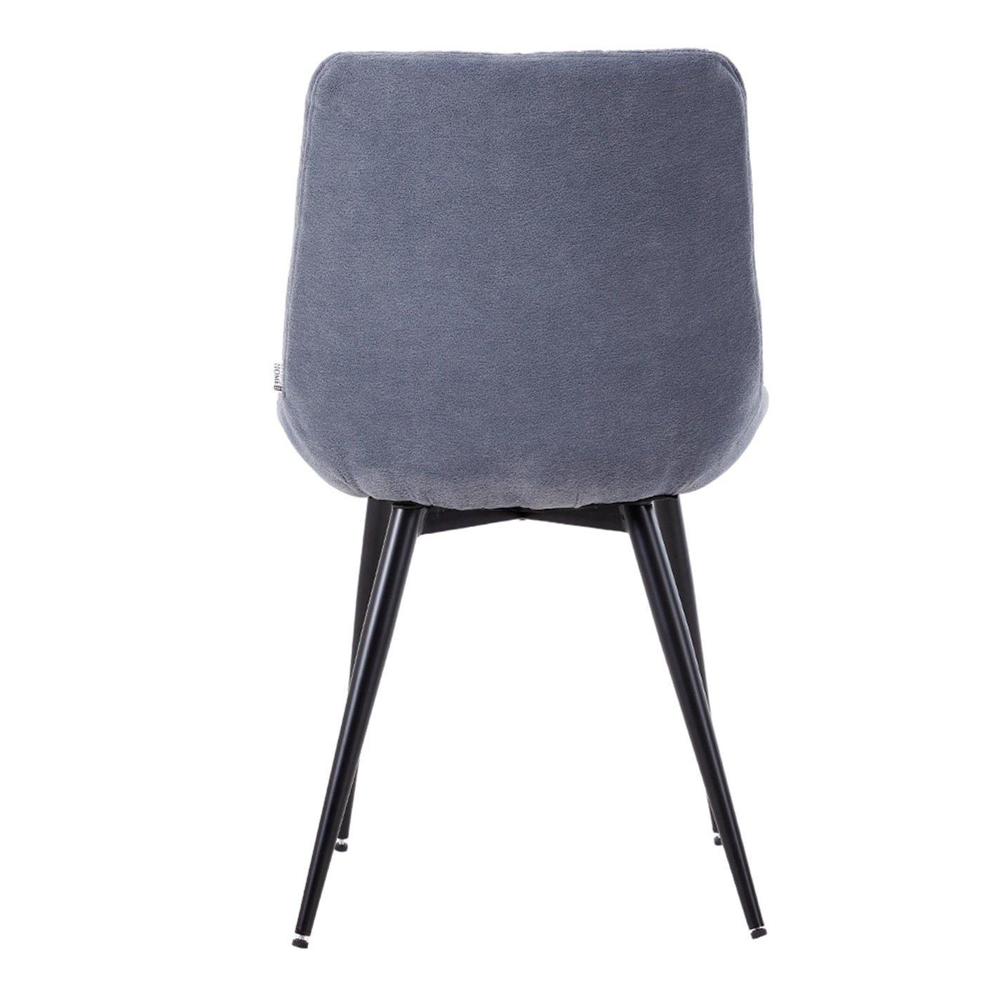 Grey - Kabinet UK - Teddy Fleece Upholstered Dining Chair - 5
