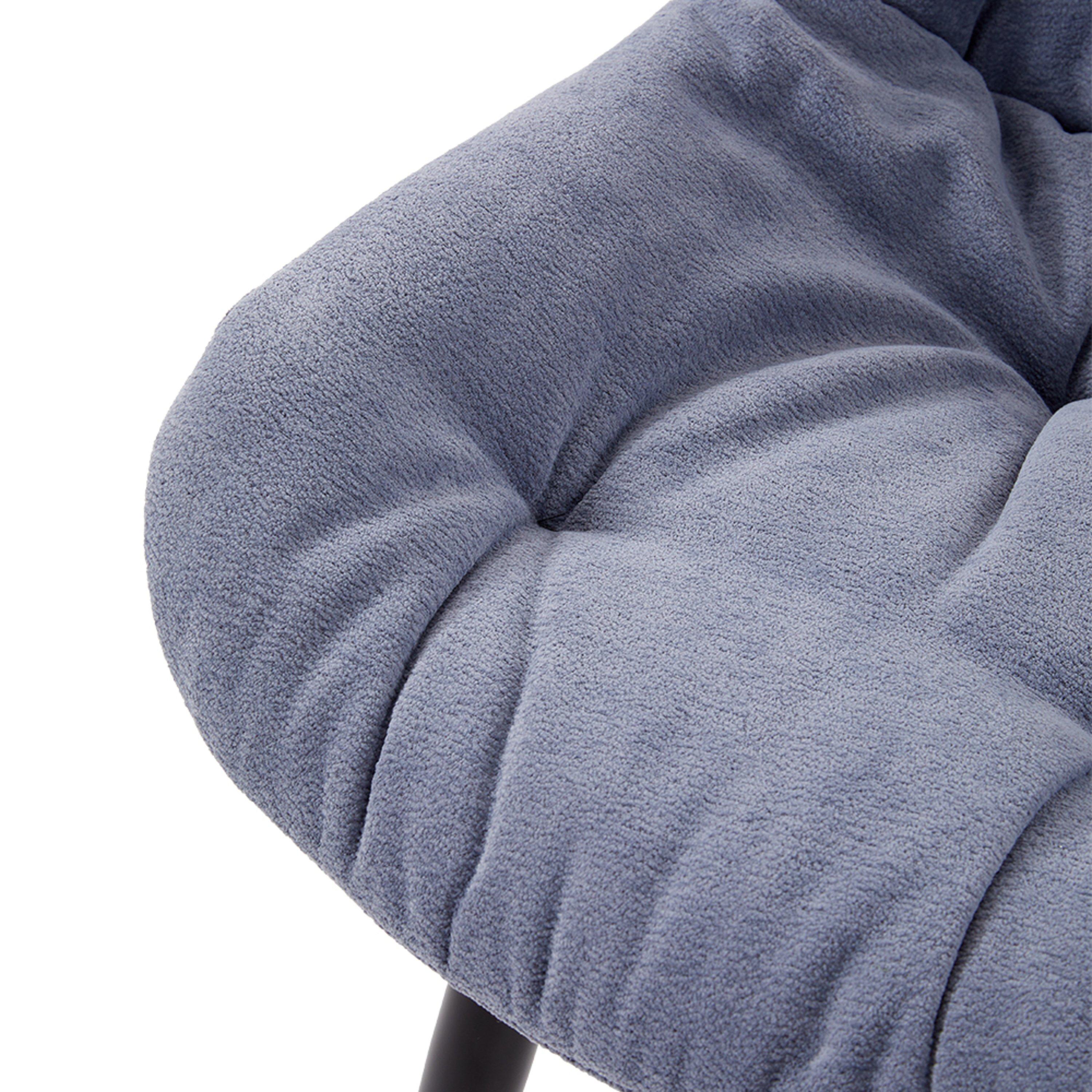 Grey - Kabinet UK - Teddy Fleece Upholstered Dining Chair - 10