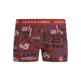 Jack and Jones Jack AOP Logo Print Boxer Trunks