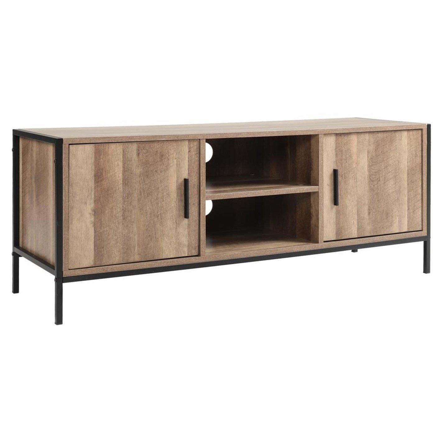 Brown - Kabinet UK - Rustic Metal Frame TV Stand - 3