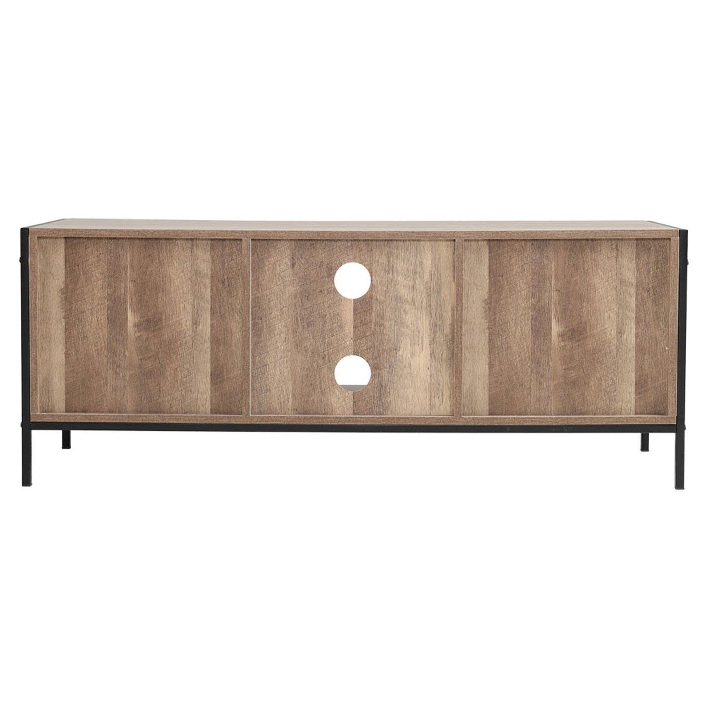 Brown - Kabinet UK - Rustic Metal Frame TV Stand - 5