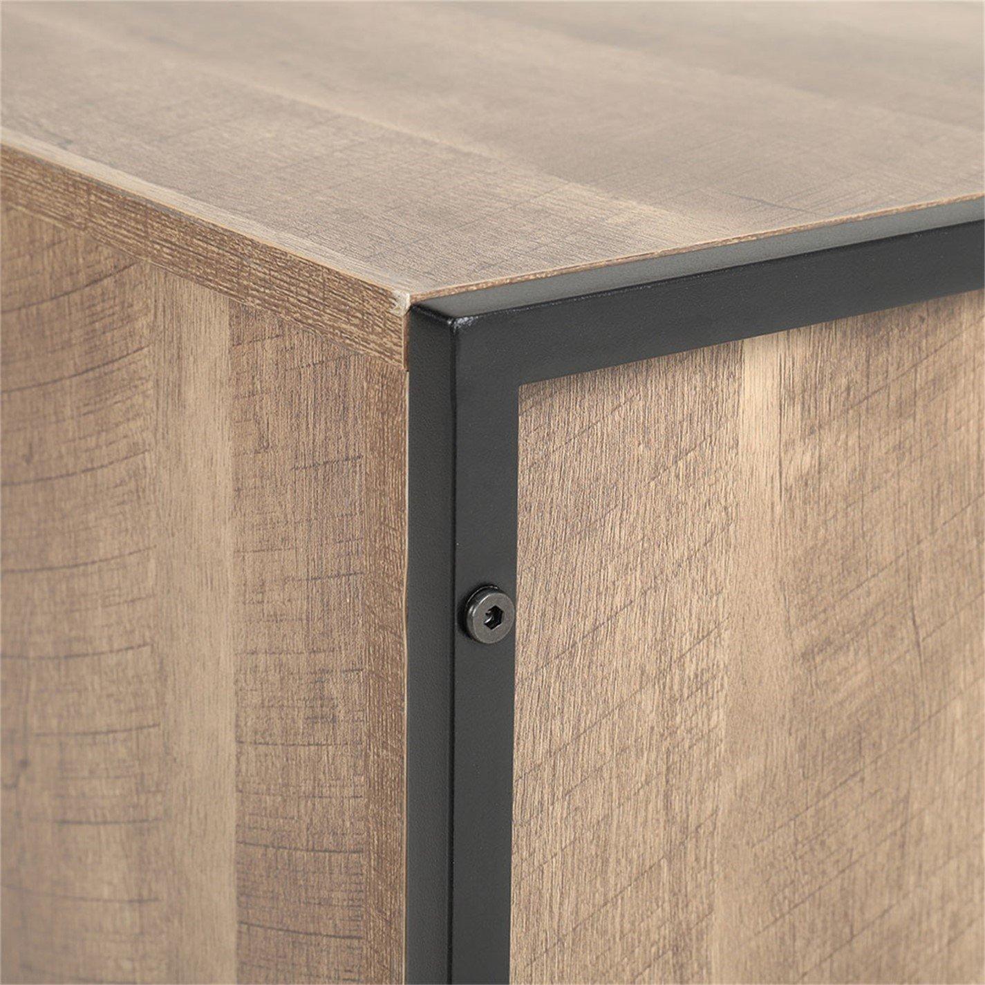 Brown - Kabinet UK - Rustic Metal Frame TV Stand - 8
