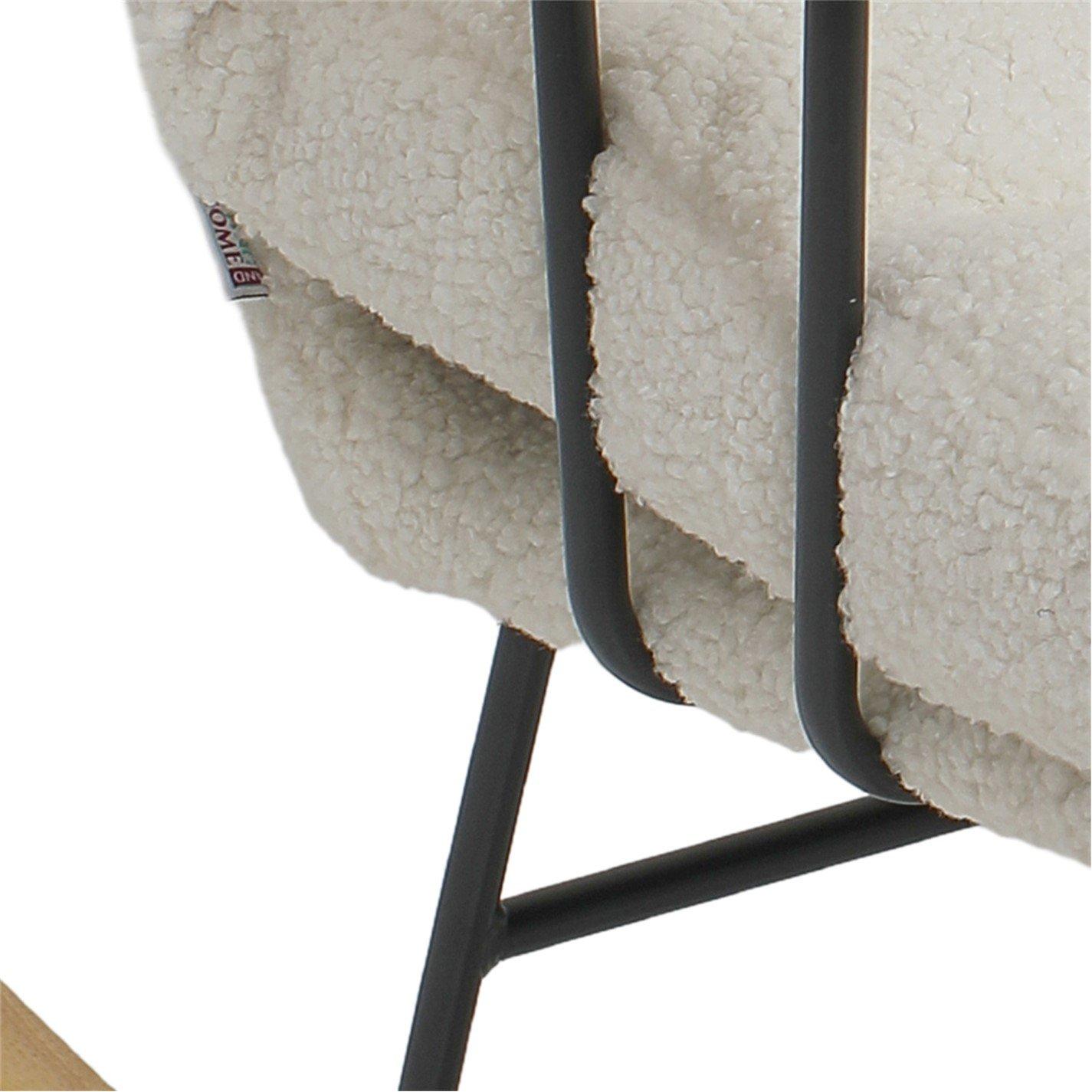 White - Kabinet UK - Sherpa Upholstered Adjustable Rocking Chair - 6