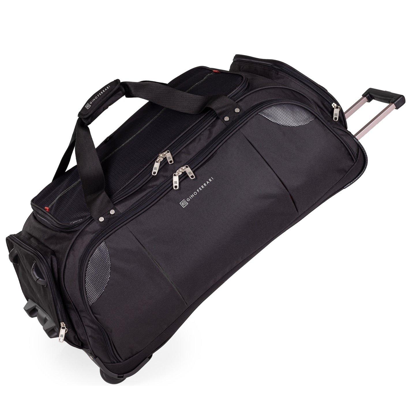 Gino Ferrari  Roller Holdall Wheeled Duffel Bag On Skate Wheels - Black - Small