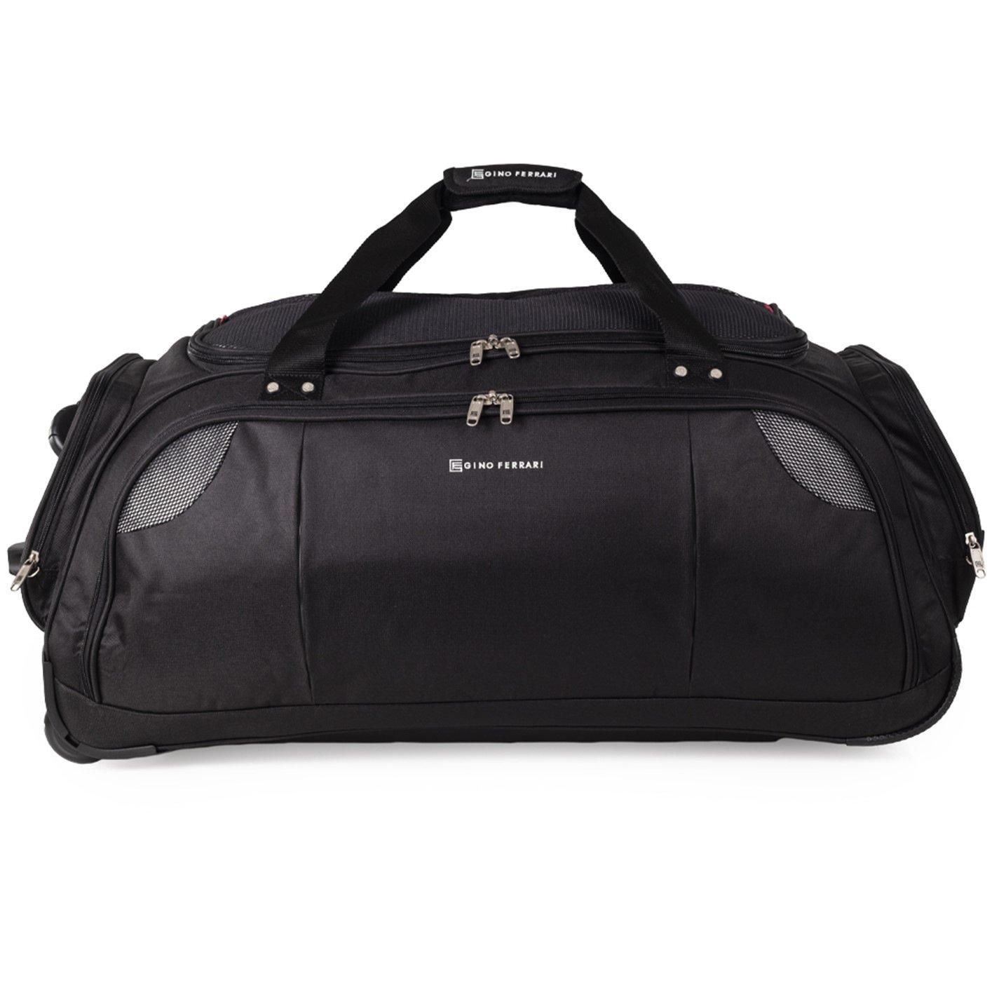 Black - Gino Ferrari - Wheeled Holdall Roller Duffel Bag on Skate Wheels - 2