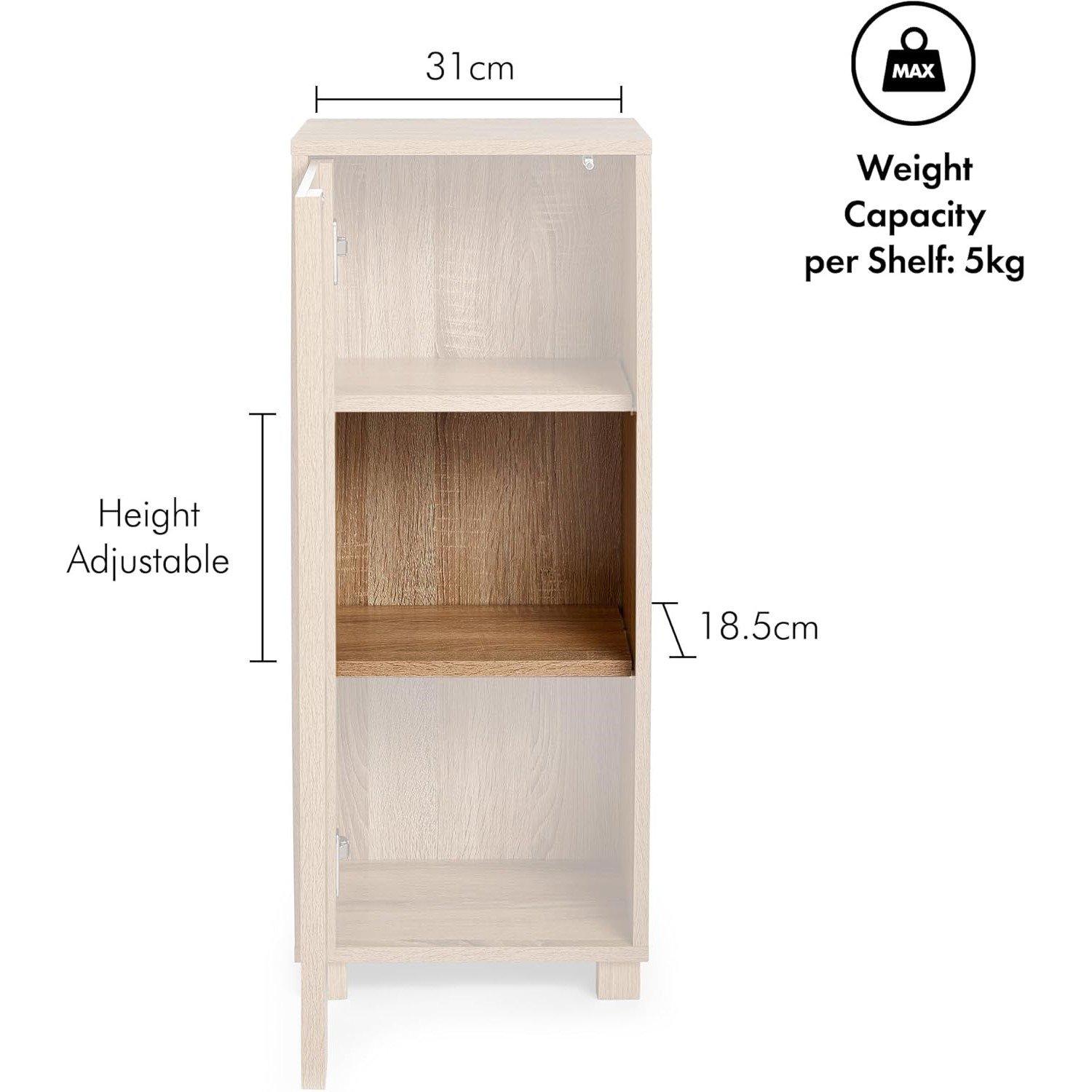 Brown - VonHaus - VonHaus  Chester Small Cabinet - 6