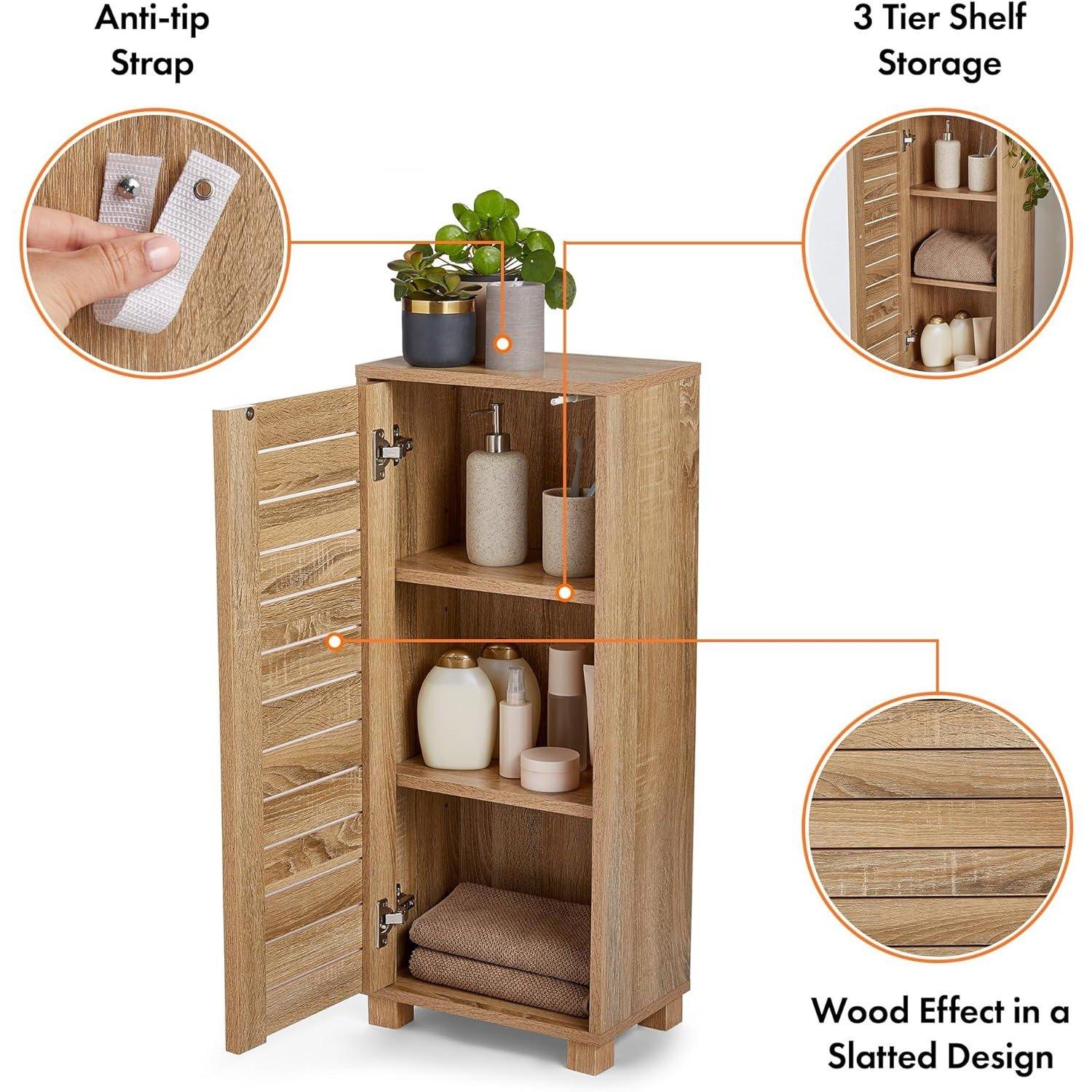 Brown - VonHaus - VonHaus  Chester Small Cabinet - 7