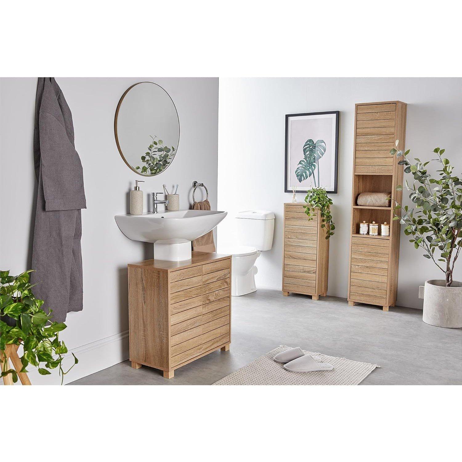 Brown - VonHaus - VonHaus  Chester Small Cabinet - 8