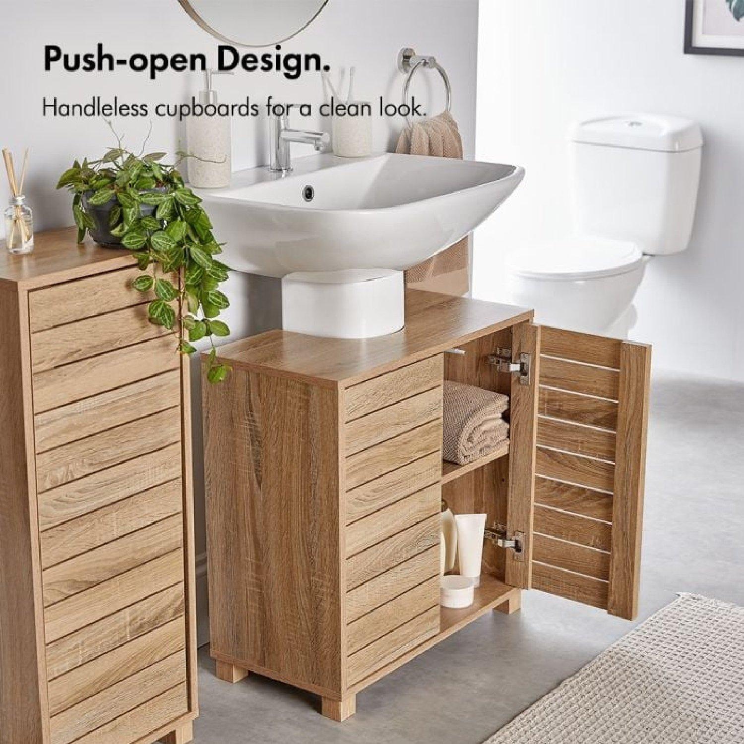 Brown - VonHaus - VonHaus Under Sink Bathroom Cabinet  Chester Range - 3