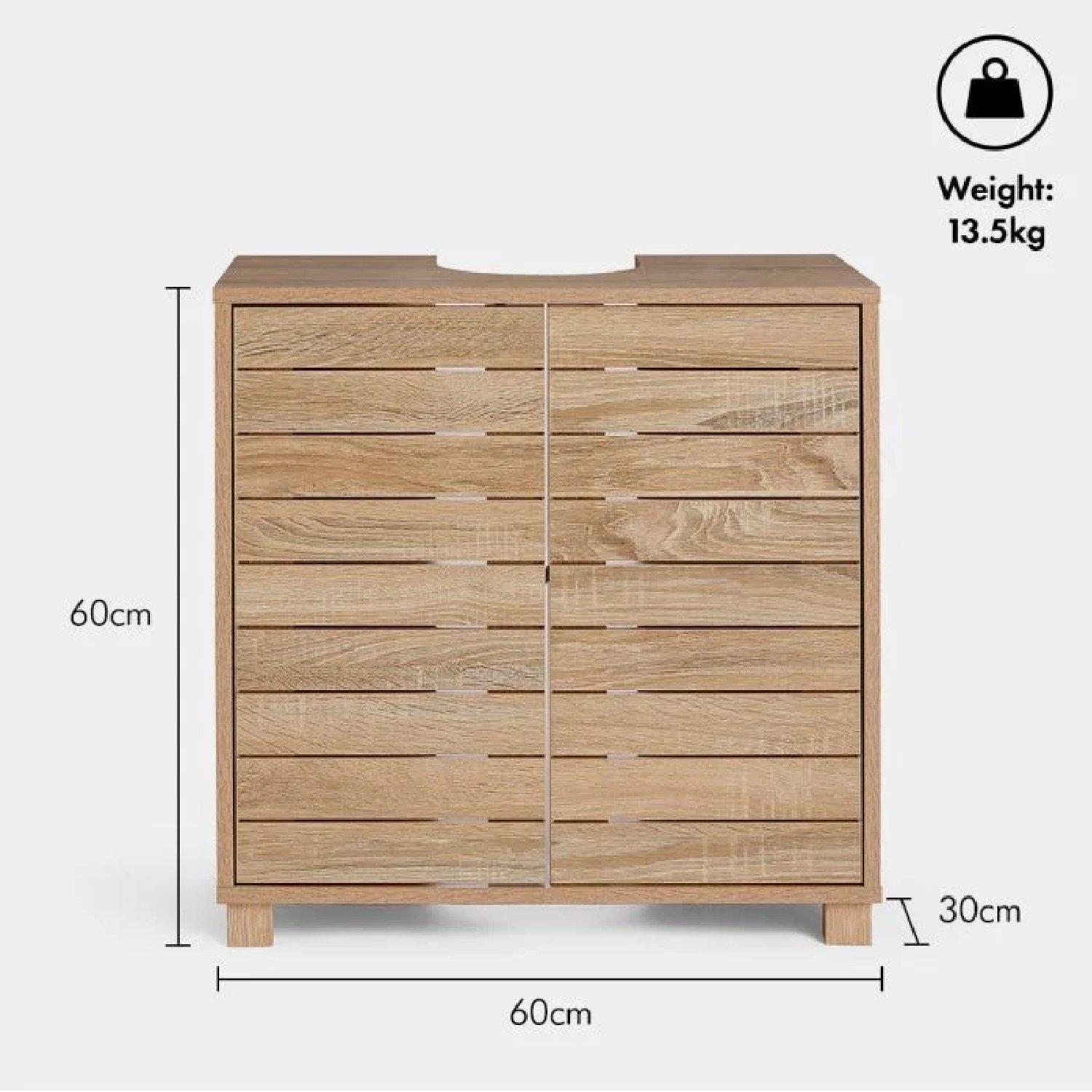 Brown - VonHaus - VonHaus Under Sink Bathroom Cabinet  Chester Range - 8
