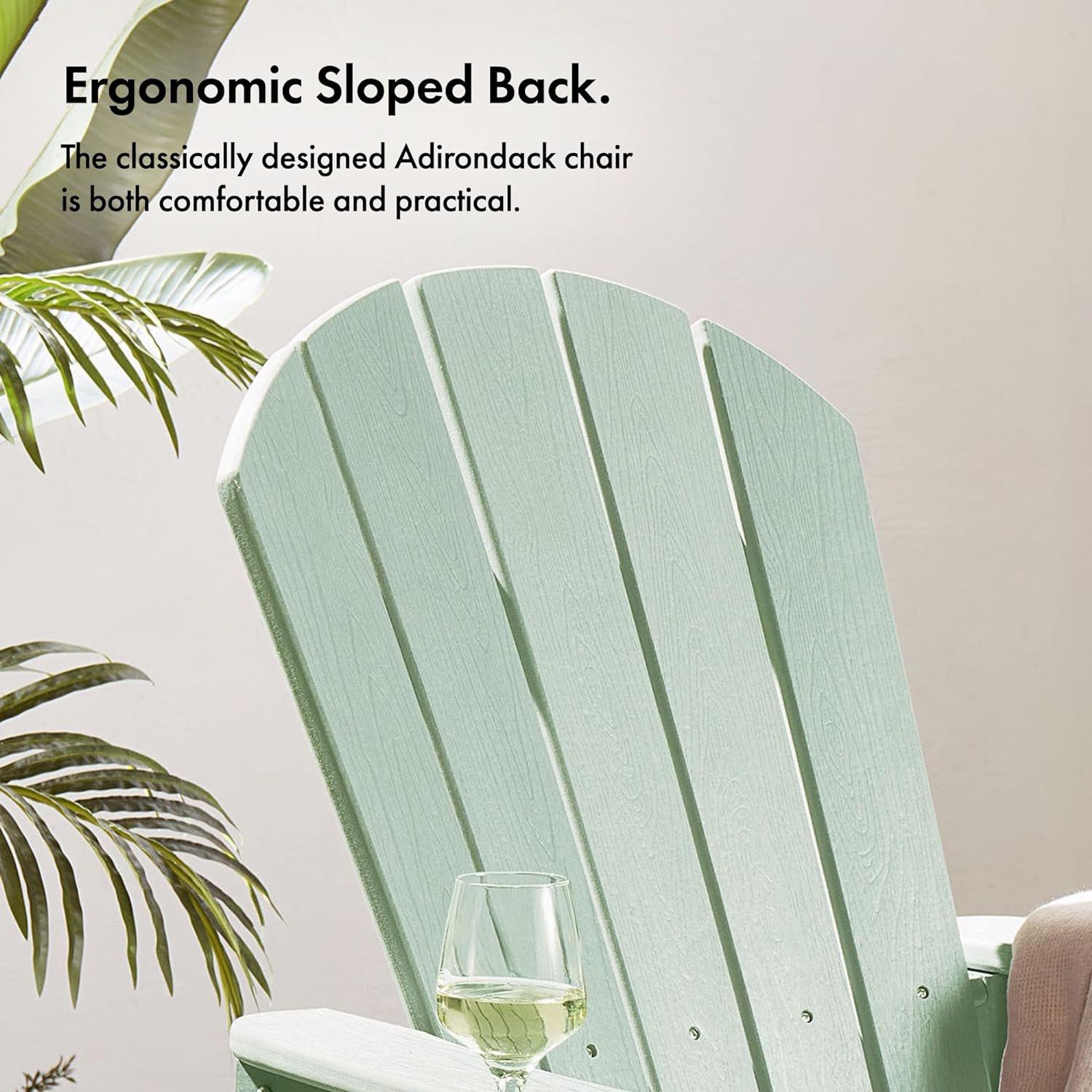 Green - VonHaus - VonHaus - Grey Adirondack Chair - 5