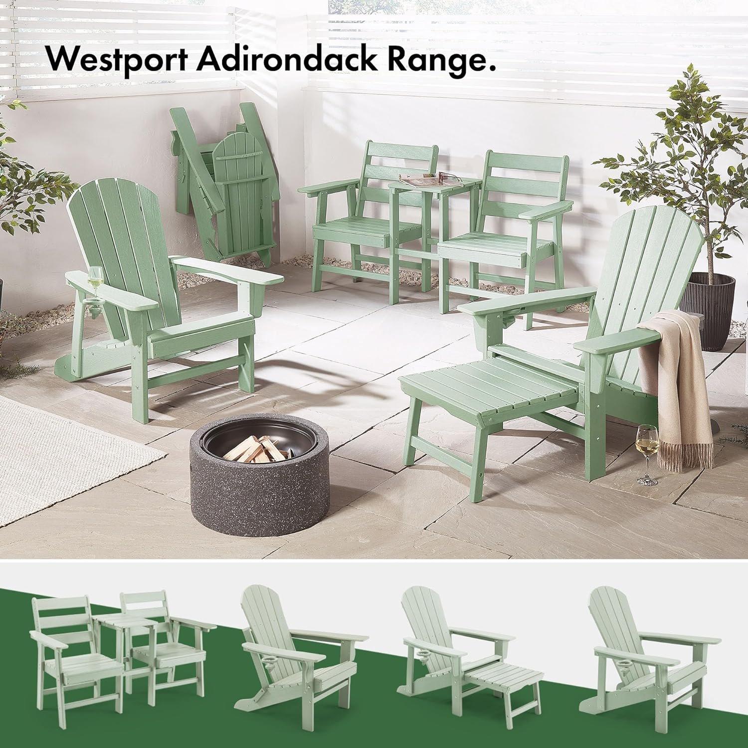 Green - VonHaus - VonHaus - Grey Adirondack Chair - 8