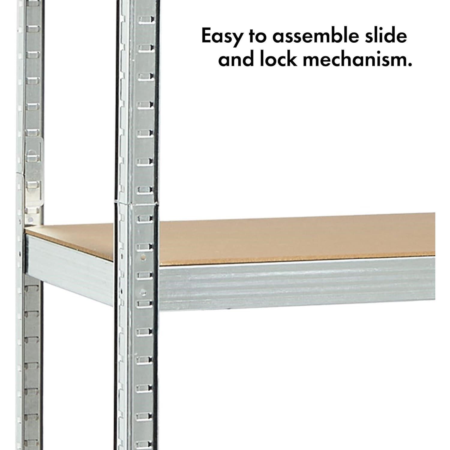 Silver - VonHaus - VonHaus - Galvanised 5 Tier Racking 1.5M - 7
