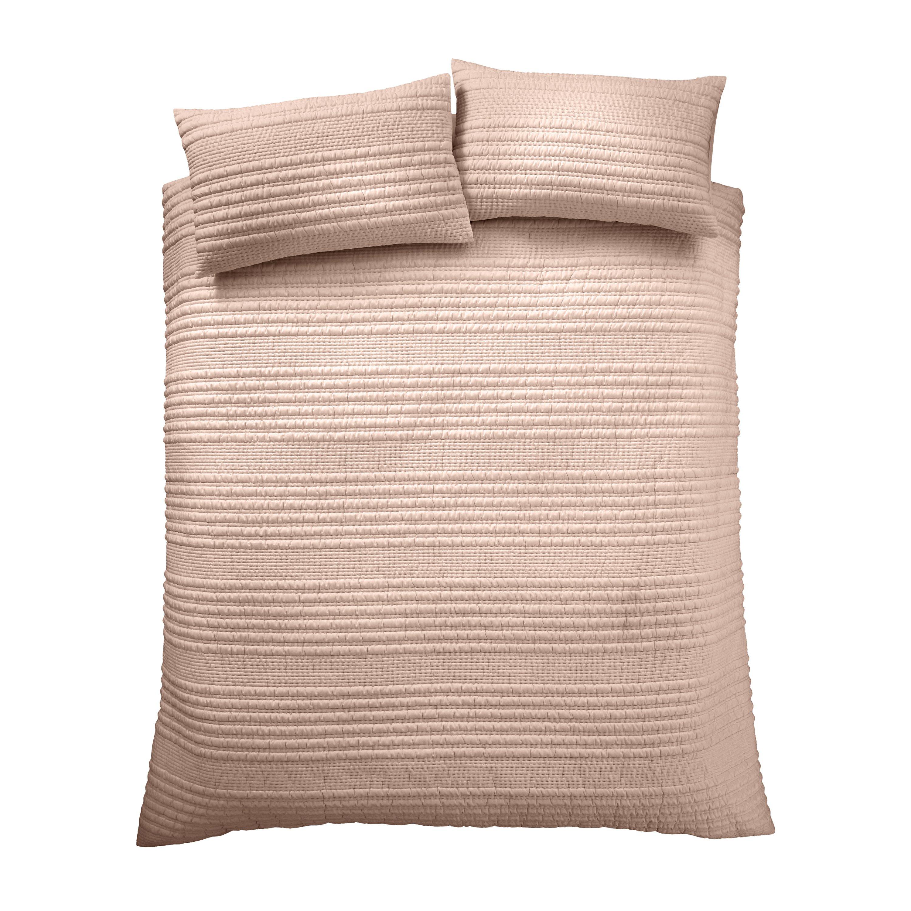 Clay - Catherine Lansfield - Lennon Stripe Duvet Cover Set - 4