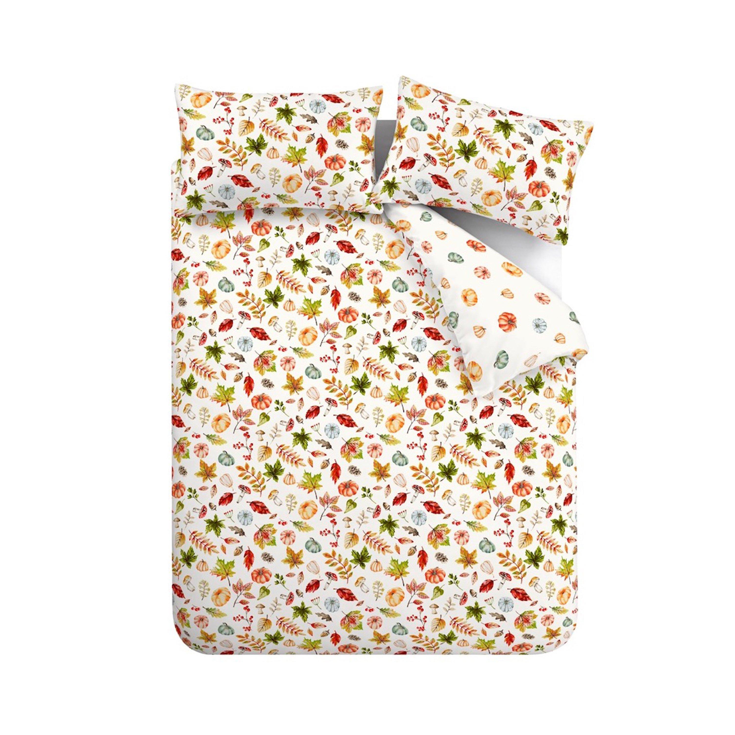 Orange - Catherine Lansfield - Autumn Pumpkins Reversible Duvet Cover Set - 5