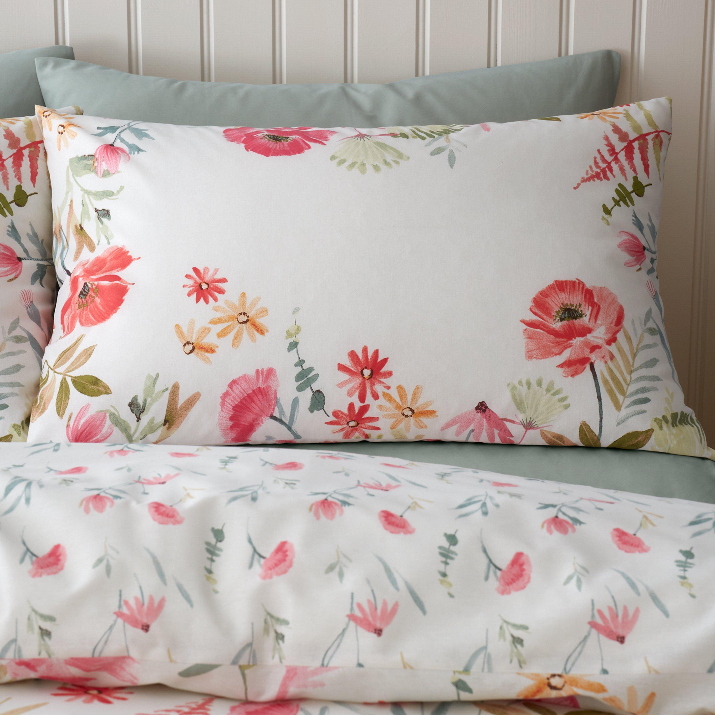 Cream - Catherine Lansfield - Ella Poppy Reversible Duvet Cover Set - 3