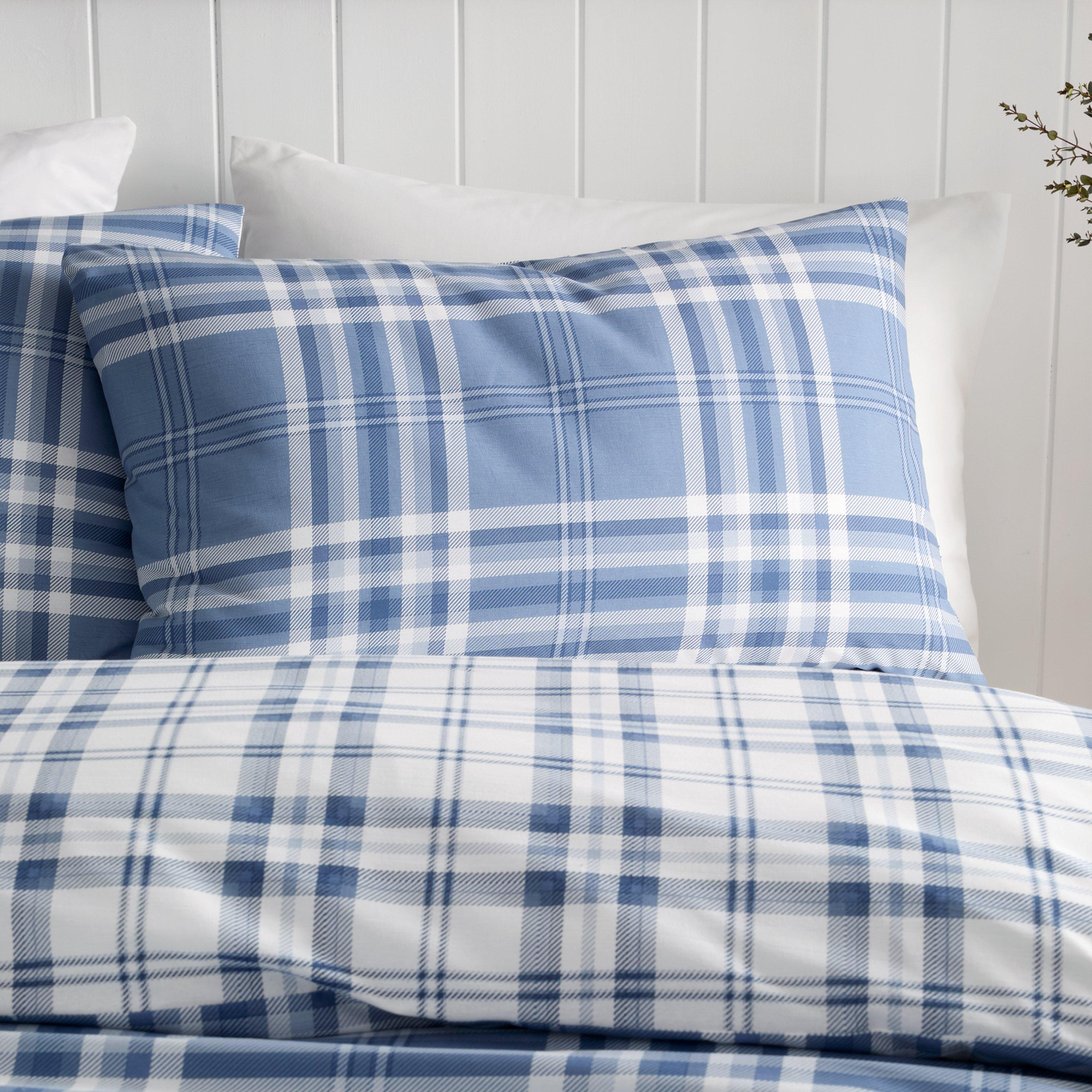 Lansfield Blue - Catherine Lansfield - Kelso Check Reversible Duvet Cover Set - 3