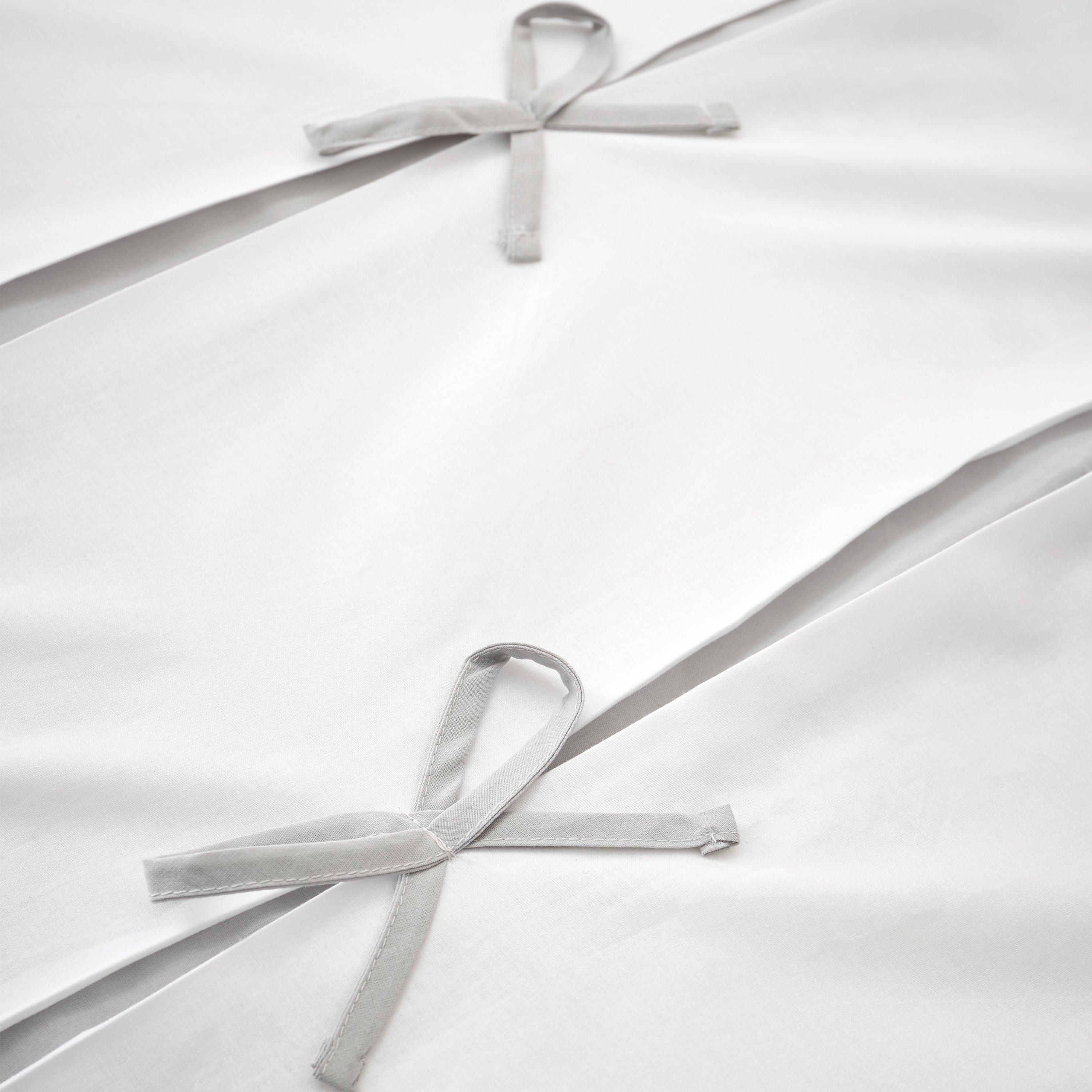 White - Catherine Lansfield - Milo Bow Duvet Cover Set - 3