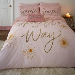 Catherine Lansfield Christmas Sparkle Reversible Duvet Cover Set