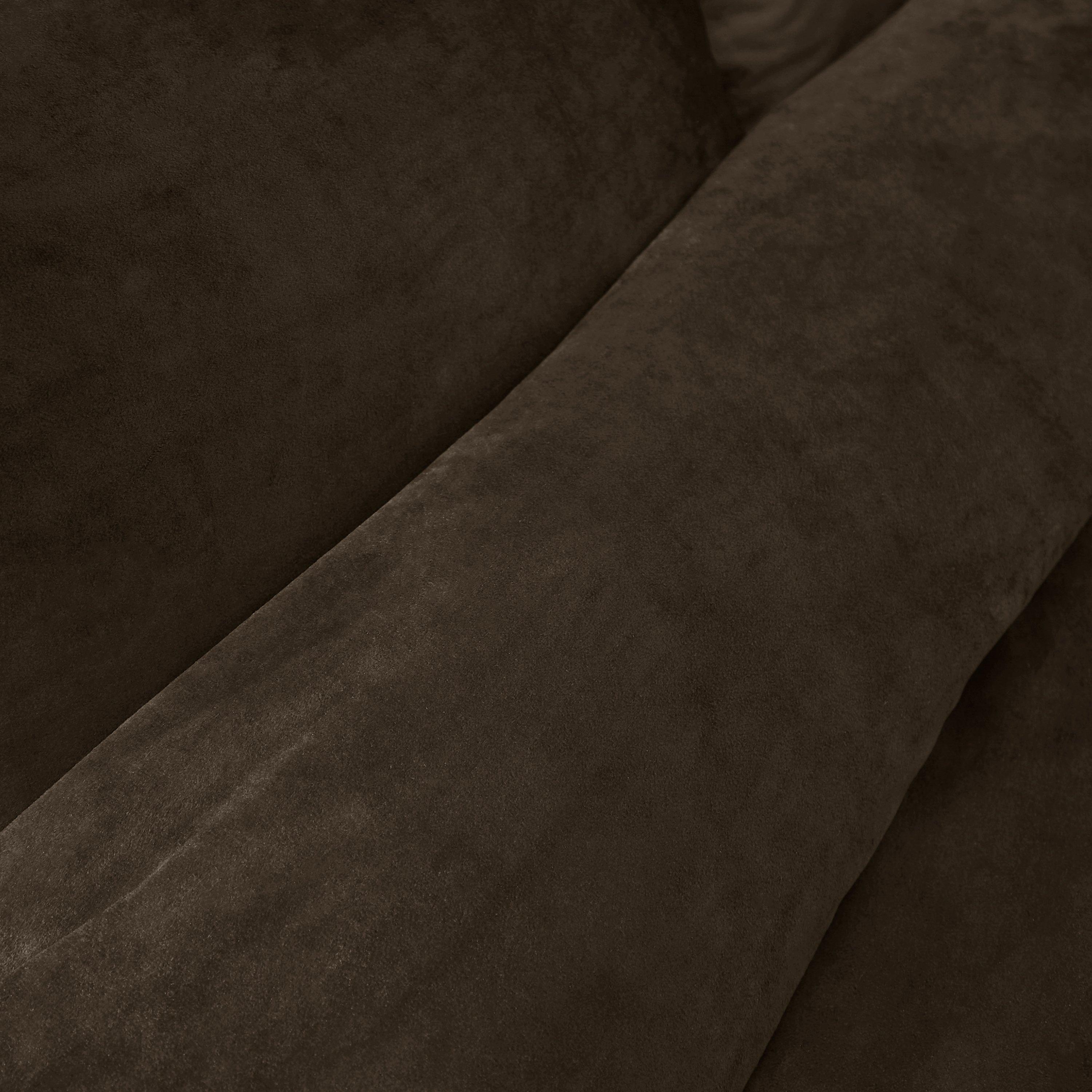 Chocolate - Catherine Lansfield - Kingsley Soft Matt Velvet Duvet Cover Set - 3
