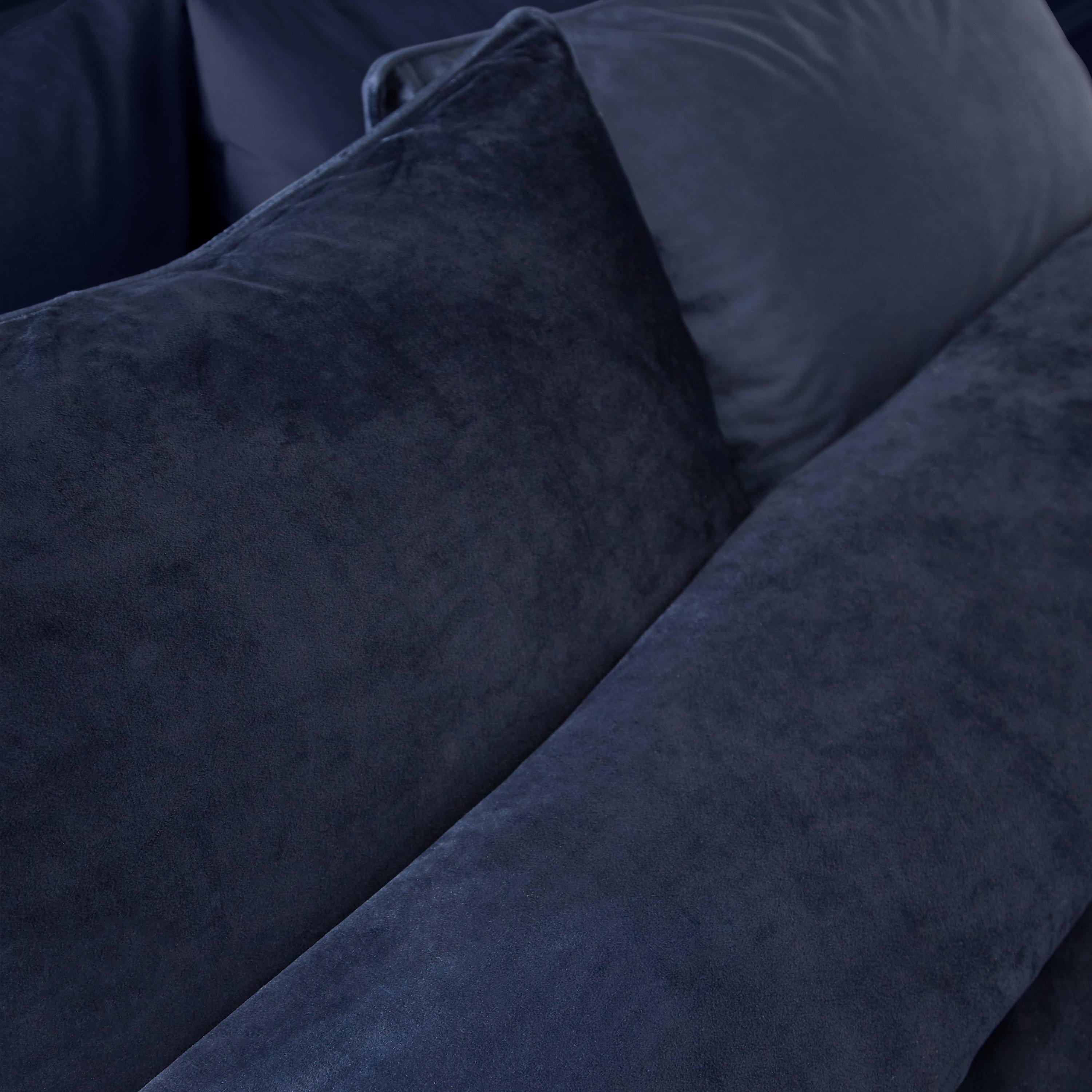 Navy - Catherine Lansfield - Kingsley Soft Matt Velvet Duvet Cover Set - 3