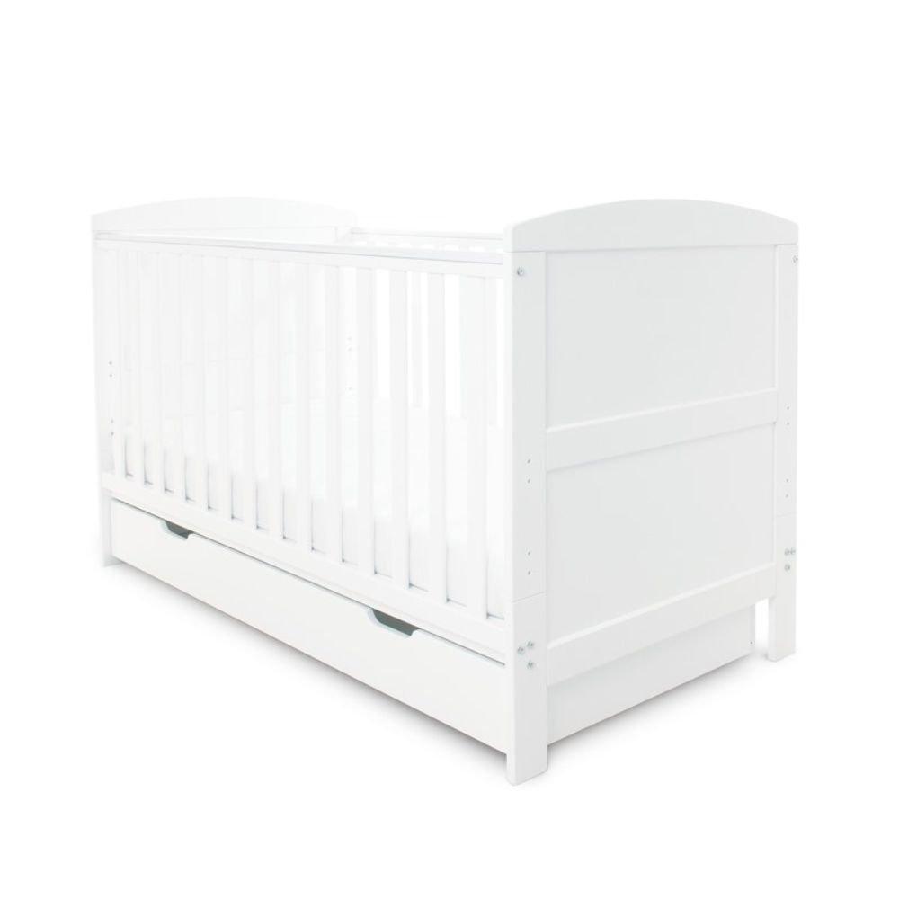 White - Ickle Bubba - Coleby Classic Cot Bed & Under Drawer - 1
