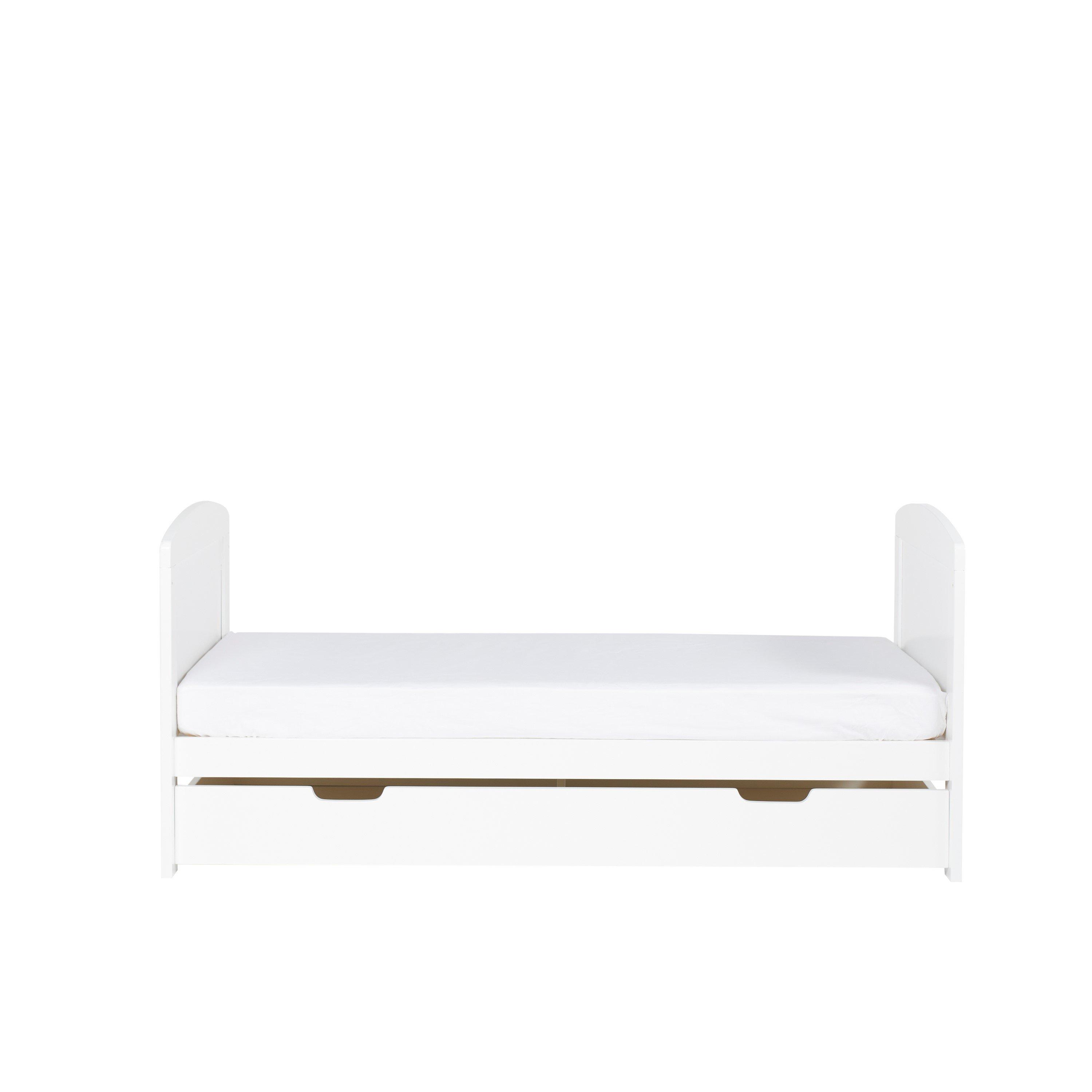 White - Ickle Bubba - Coleby Scandi Cot Bed with Under Drawer - 8