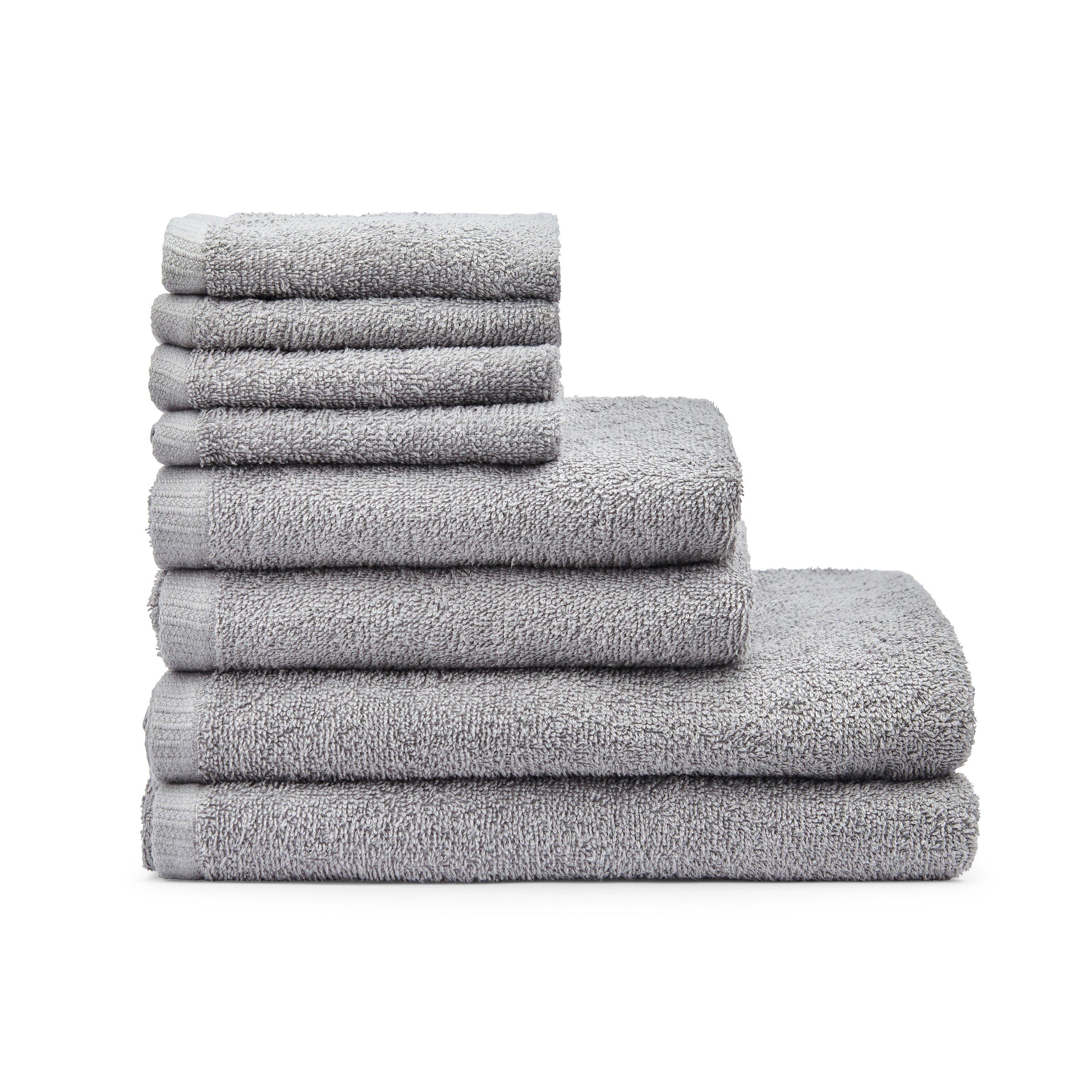 Grijs - Catherine Lansfield - Dry Cotton 8 Piece Towel Set - 3