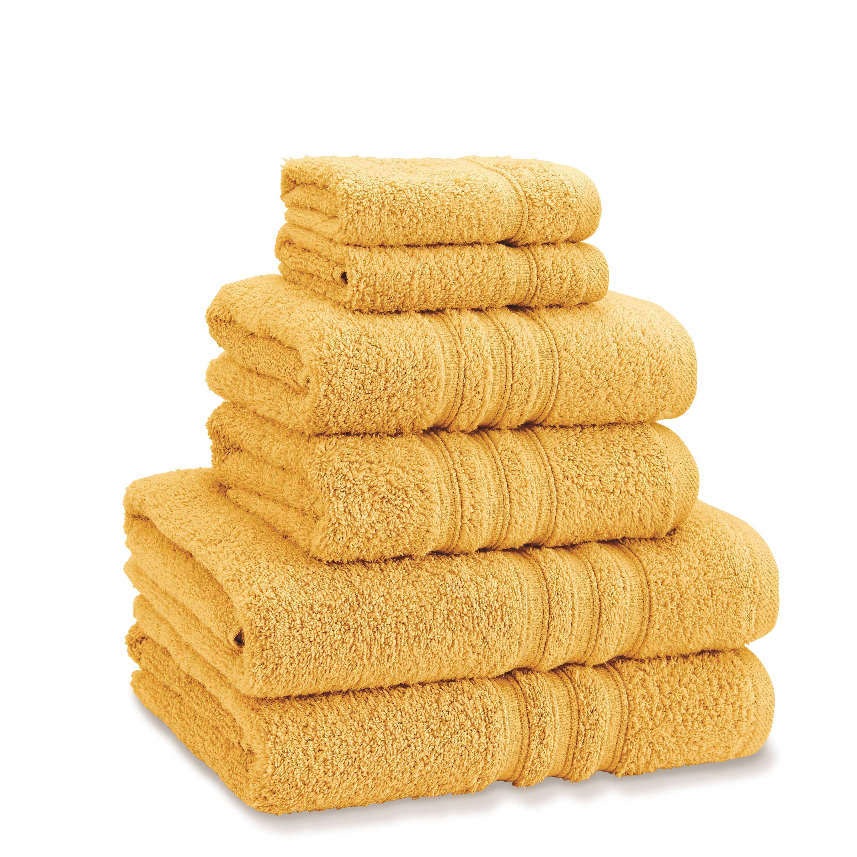 Catherine Lansfield  Zero Twist Cotton 6 Piece Towel Bale Set - Ochre - 6 Piece To