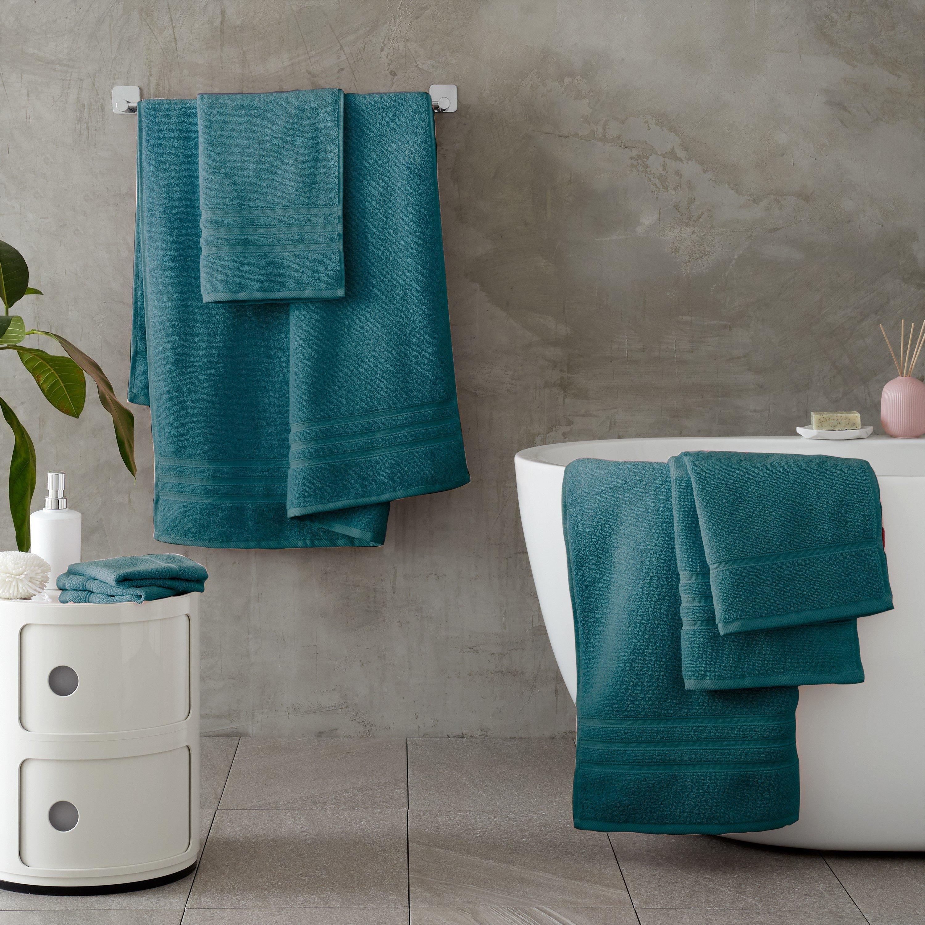 Teal Groen - Catherine Lansfield - Twist Cotton 6 Piece Towel Bale Set - 4