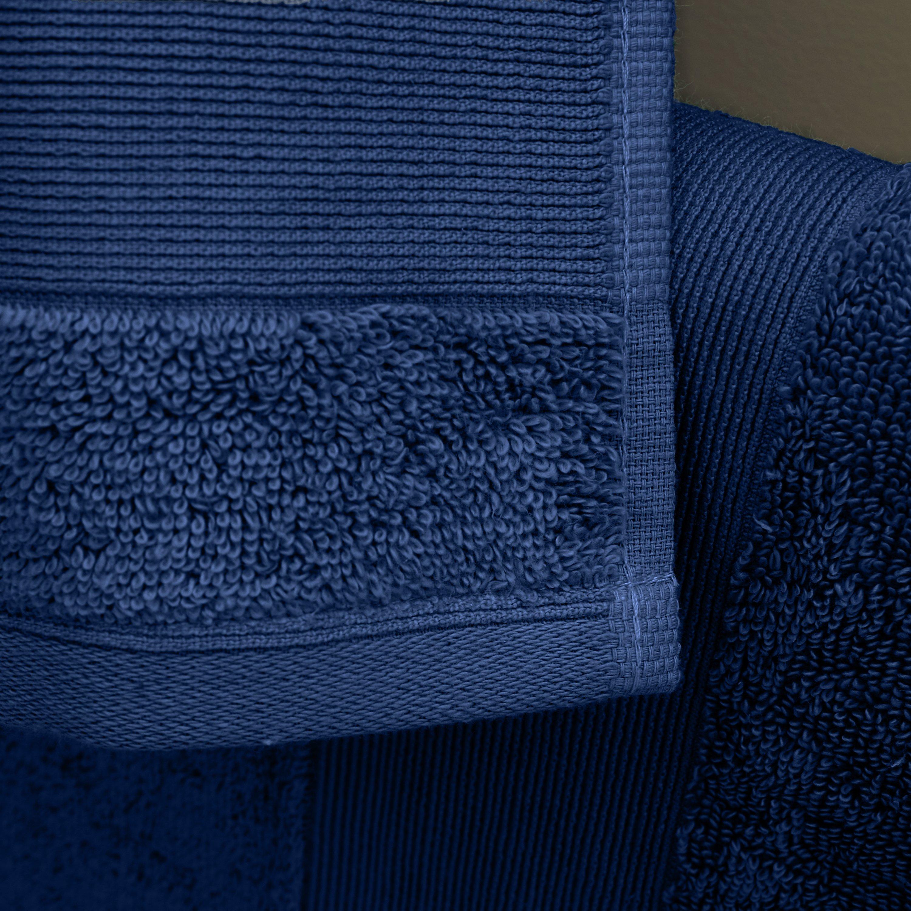 Navy Blue - Catherine Lansfield - Anti-Bacterial Cotton Hand Towel - 2