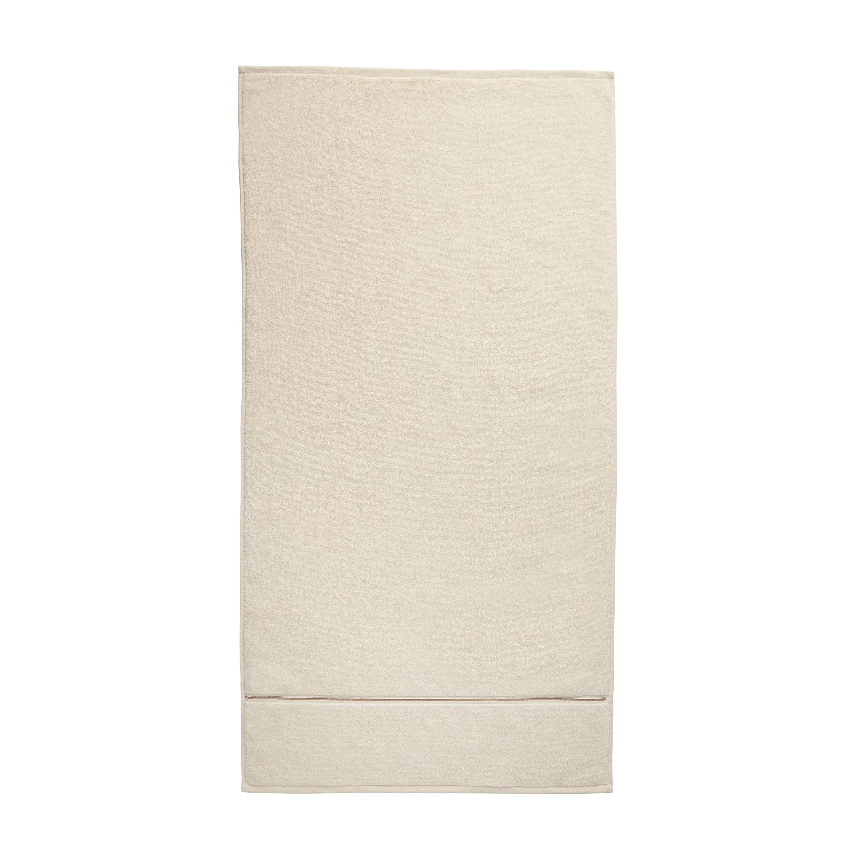 Cream - Bianca - Zero Twist Satin Stitch Cotton Hand Towel - 5