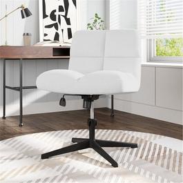 Kabinet UK White Upholstered Armless Leisure Chair