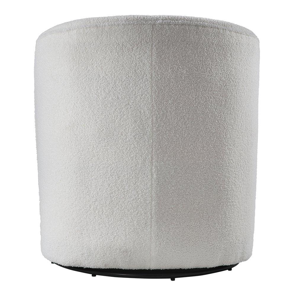 White - Kabinet UK - Chic Upholstered Swivel Chair - 4