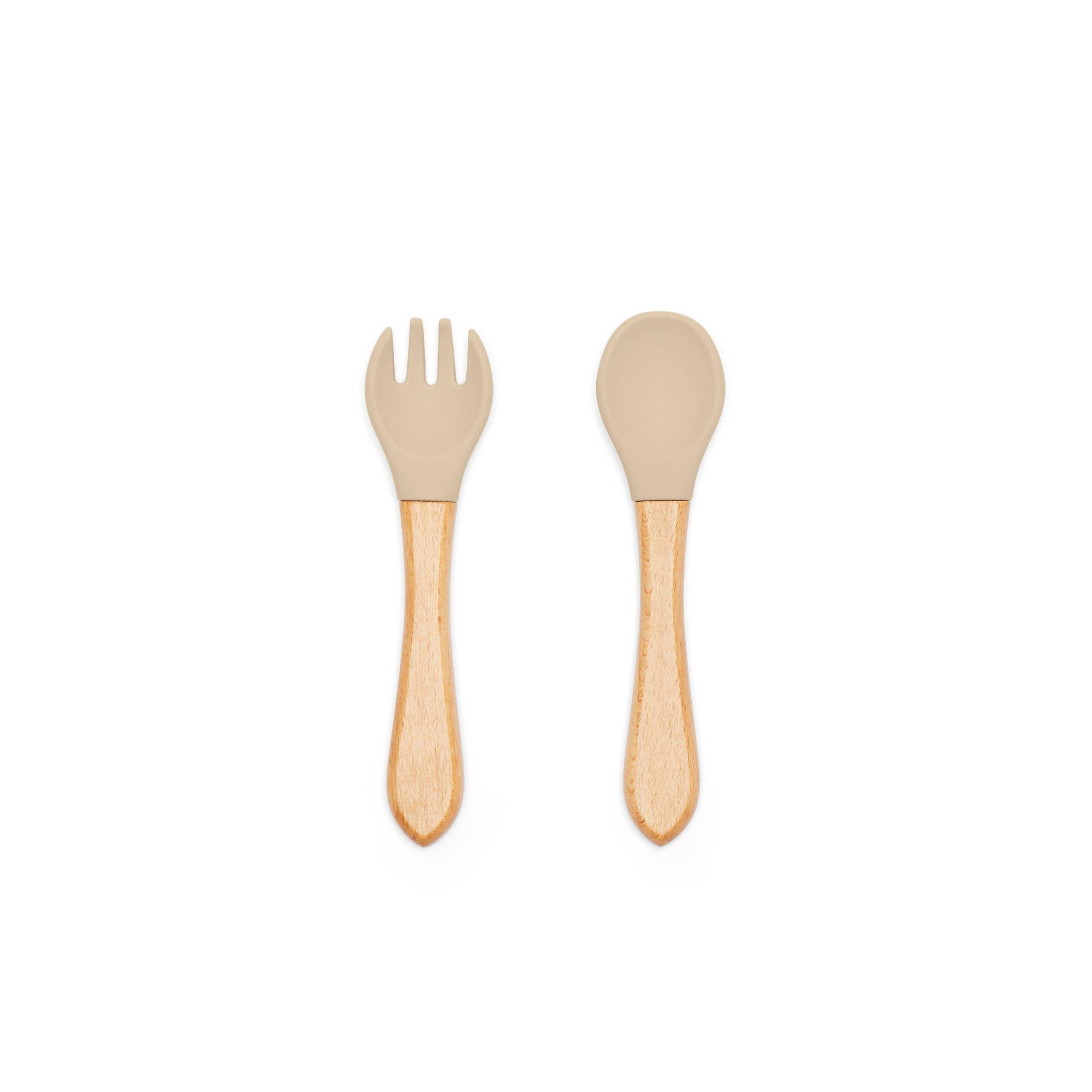 Beige - Ickle Bubba - 6 Piece Silicone Feeding Set - 6
