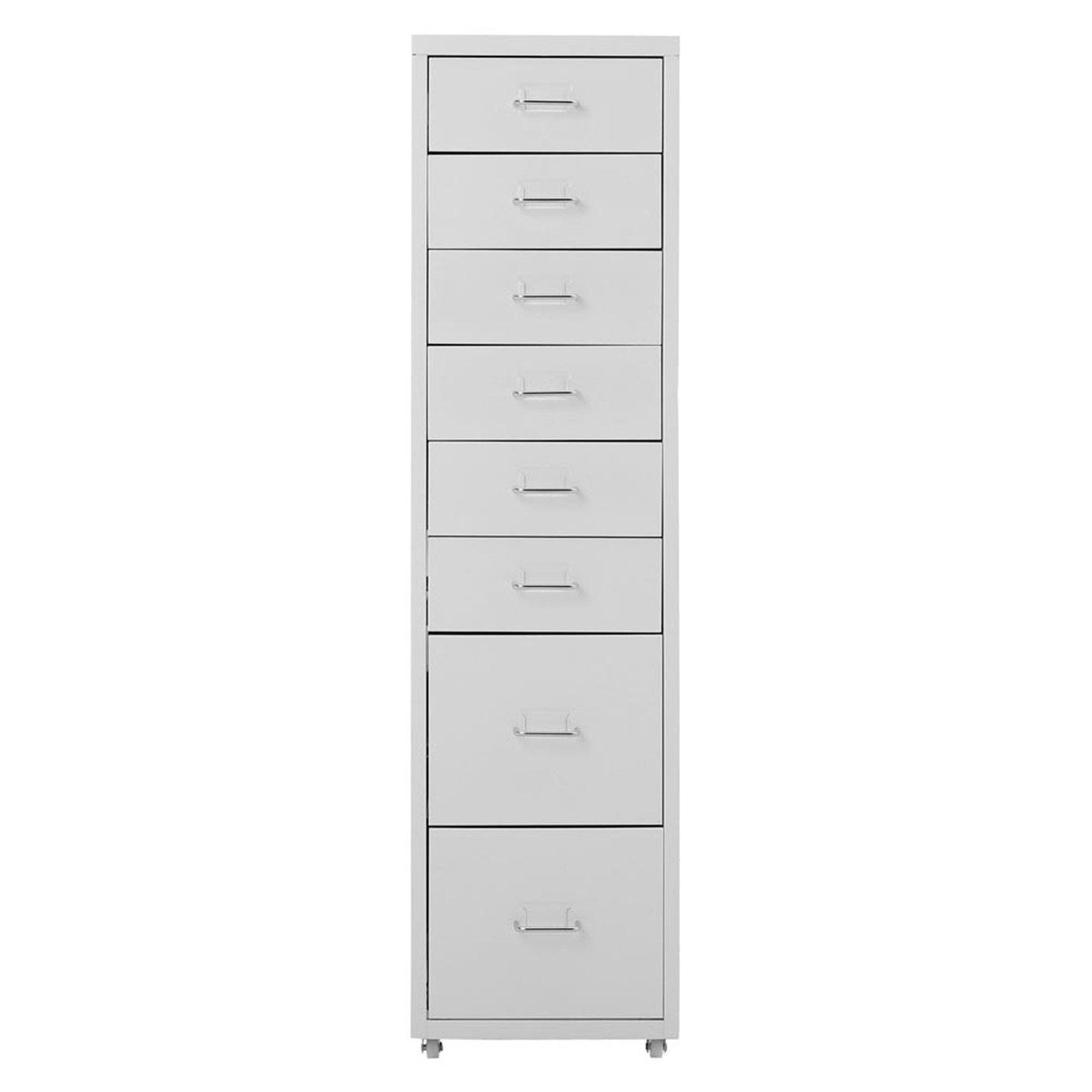White - Kabinet UK - 8-Drawer Vertical File Cabinet with Wheels - 2