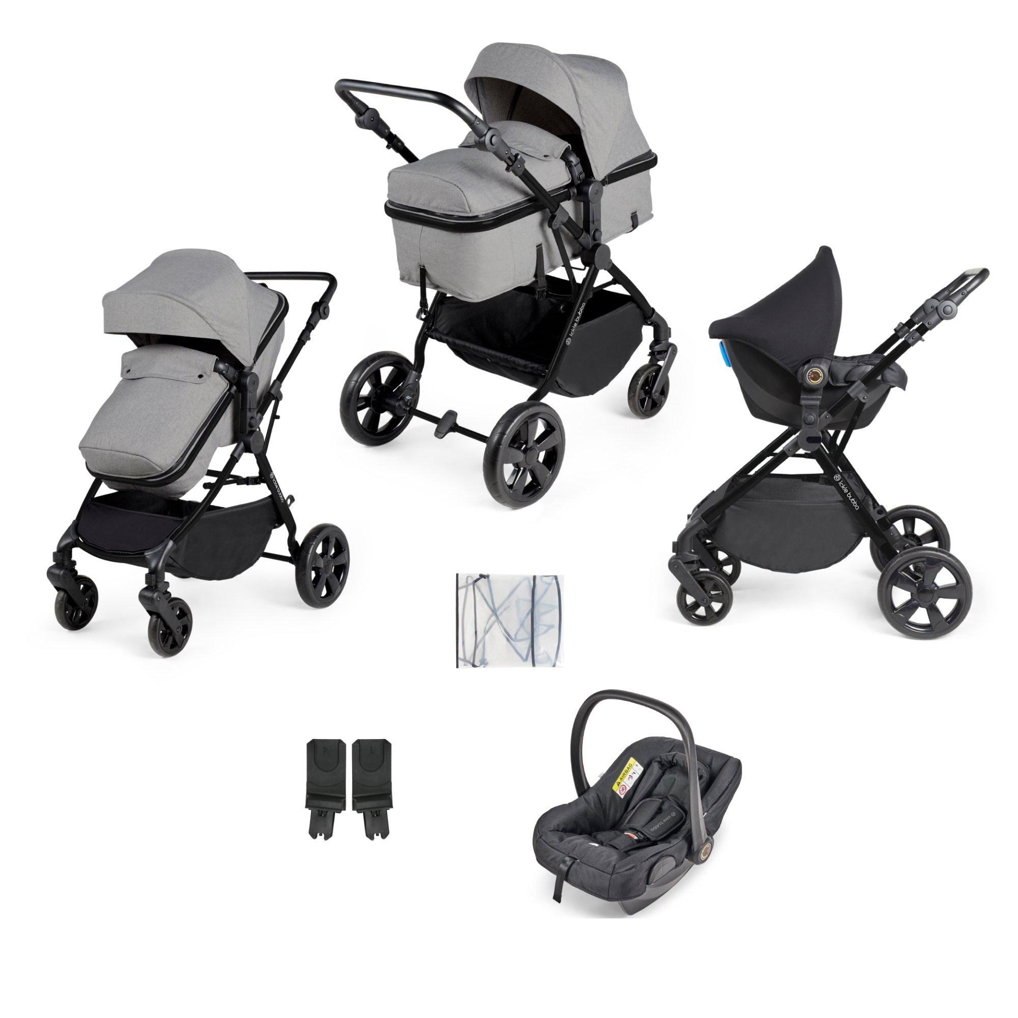 Black/Space Gre - Ickle Bubba - Comet 3 in 1 Travel System with Astral Car Seat - 1