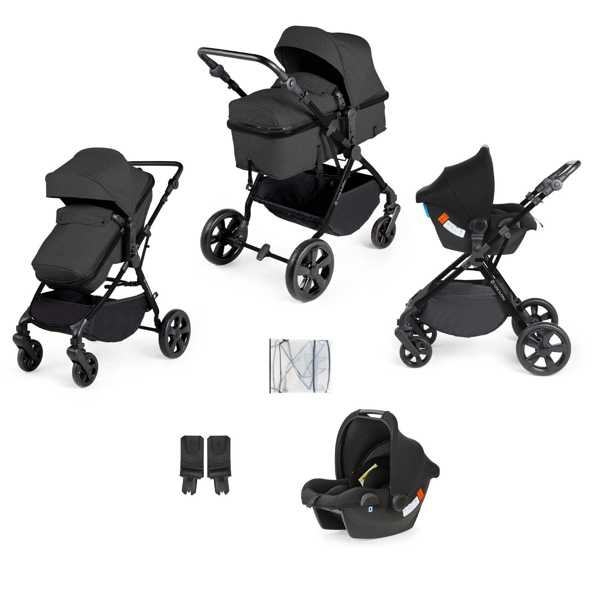 Black/Space Gre - Ickle Bubba - Comet 3 in 1 Travel System with Astral Car Seat - 1