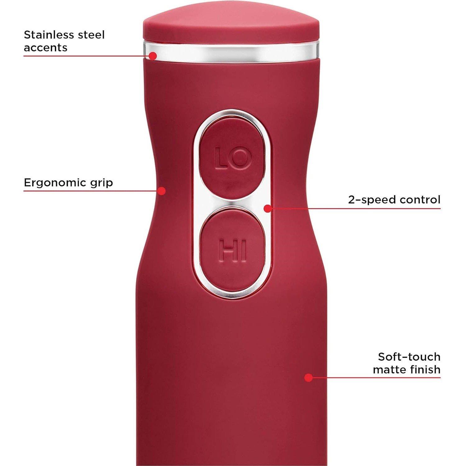 Red - Chefman - Immersion Blender - 800W - 2