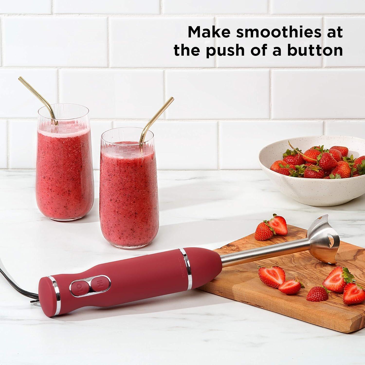 Red - Chefman - Immersion Blender - 800W - 4