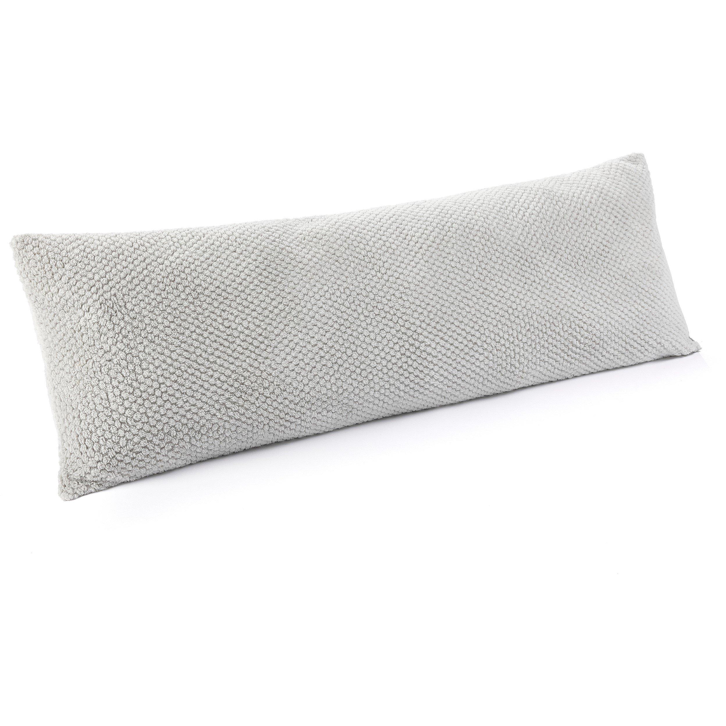 Grey - Downland - Waffle Bolster/Body Pillow 137cm - Grey - 4