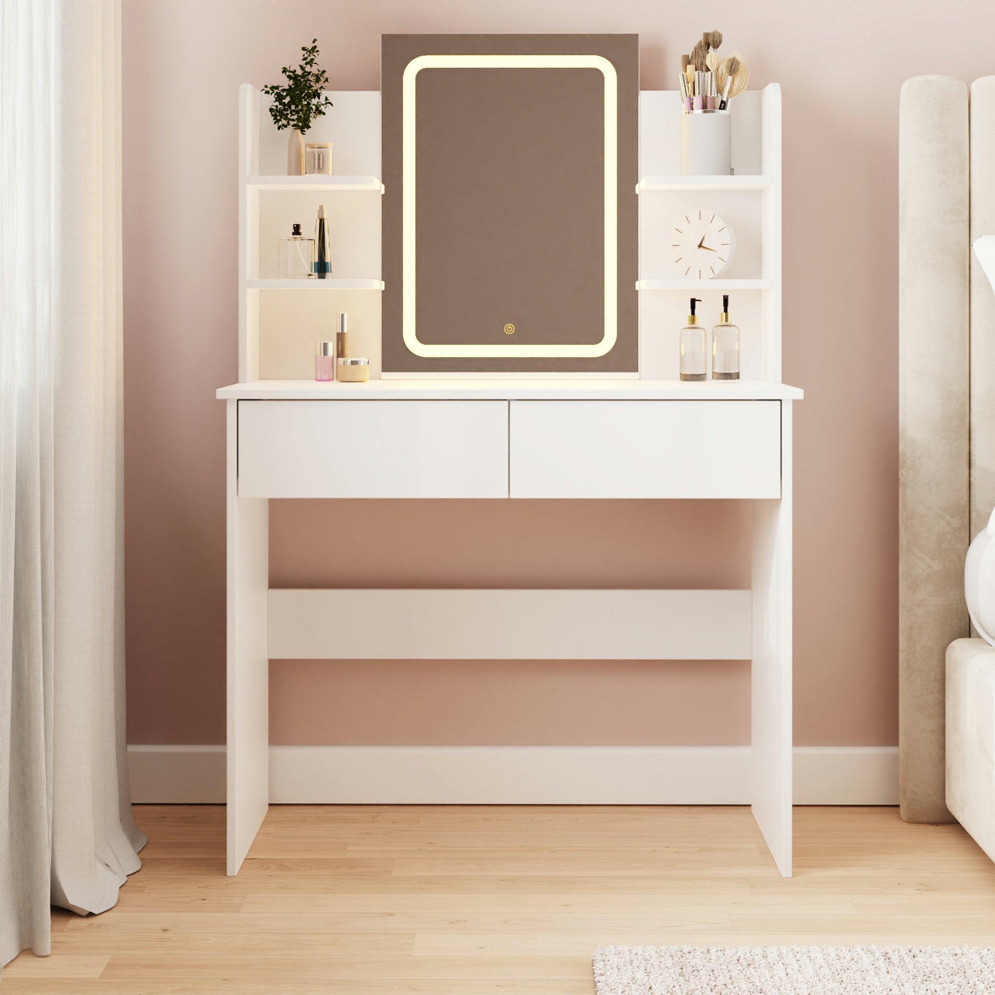 White - GFW - Sadie Led Dressing Table - 1