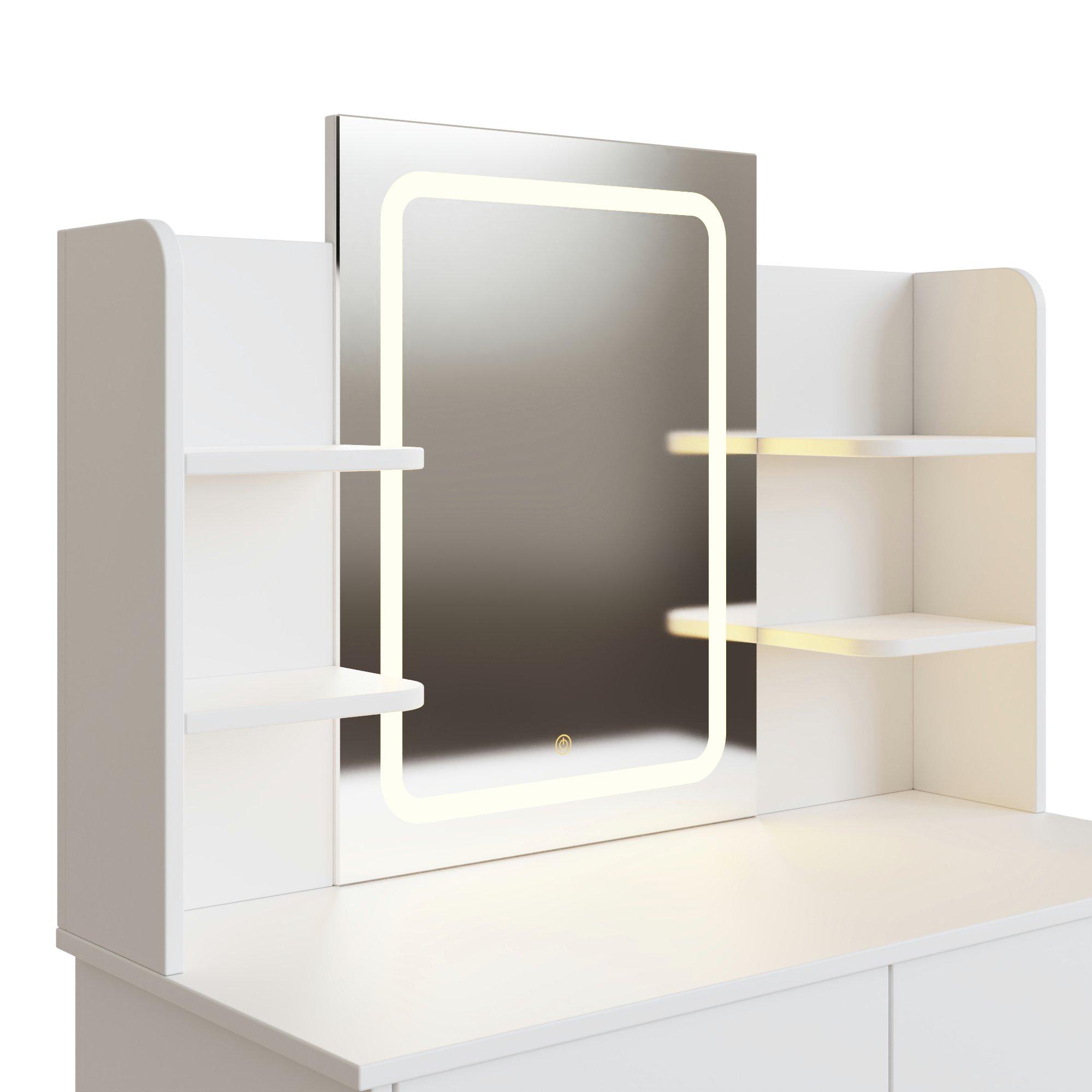 White - GFW - Sadie Led Dressing Table - 11