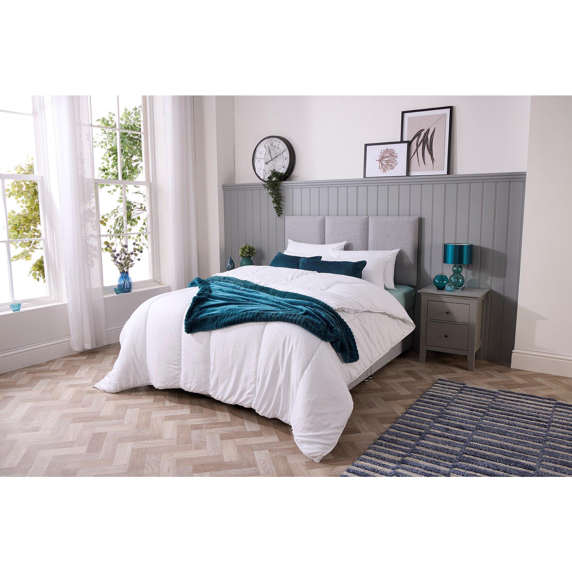 White - Downland - 13.5 Tog Soft Like Down Hollowfibre Duvet - 4