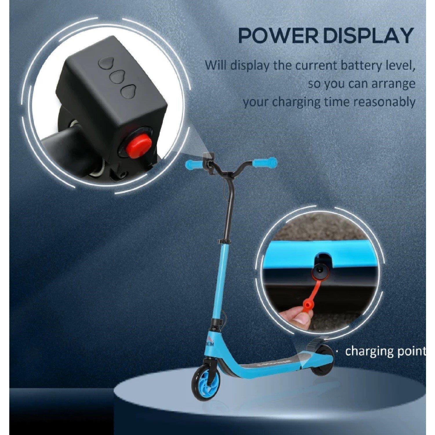 Blue - HOMCOM - 120W Electric Scooter with battery display - 5