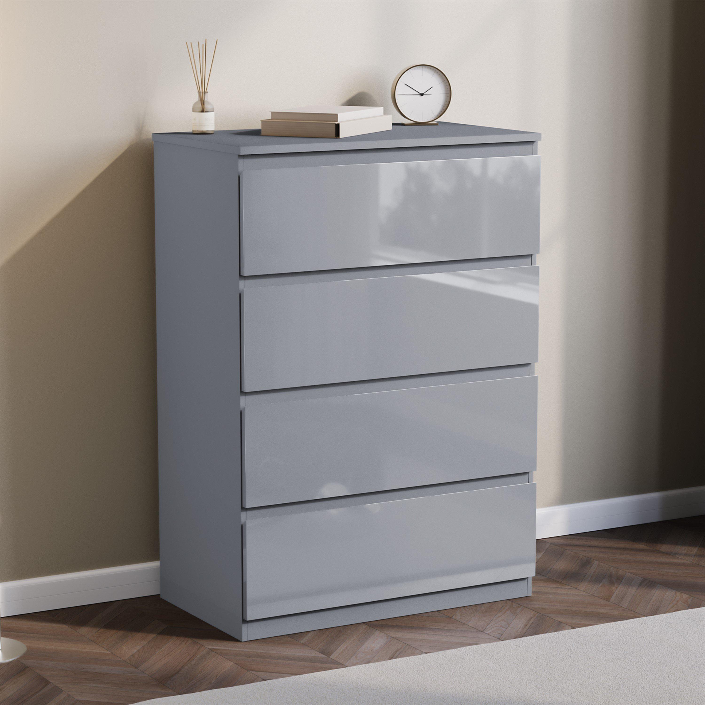 Glinton High Gloss 4 Drawer Chest