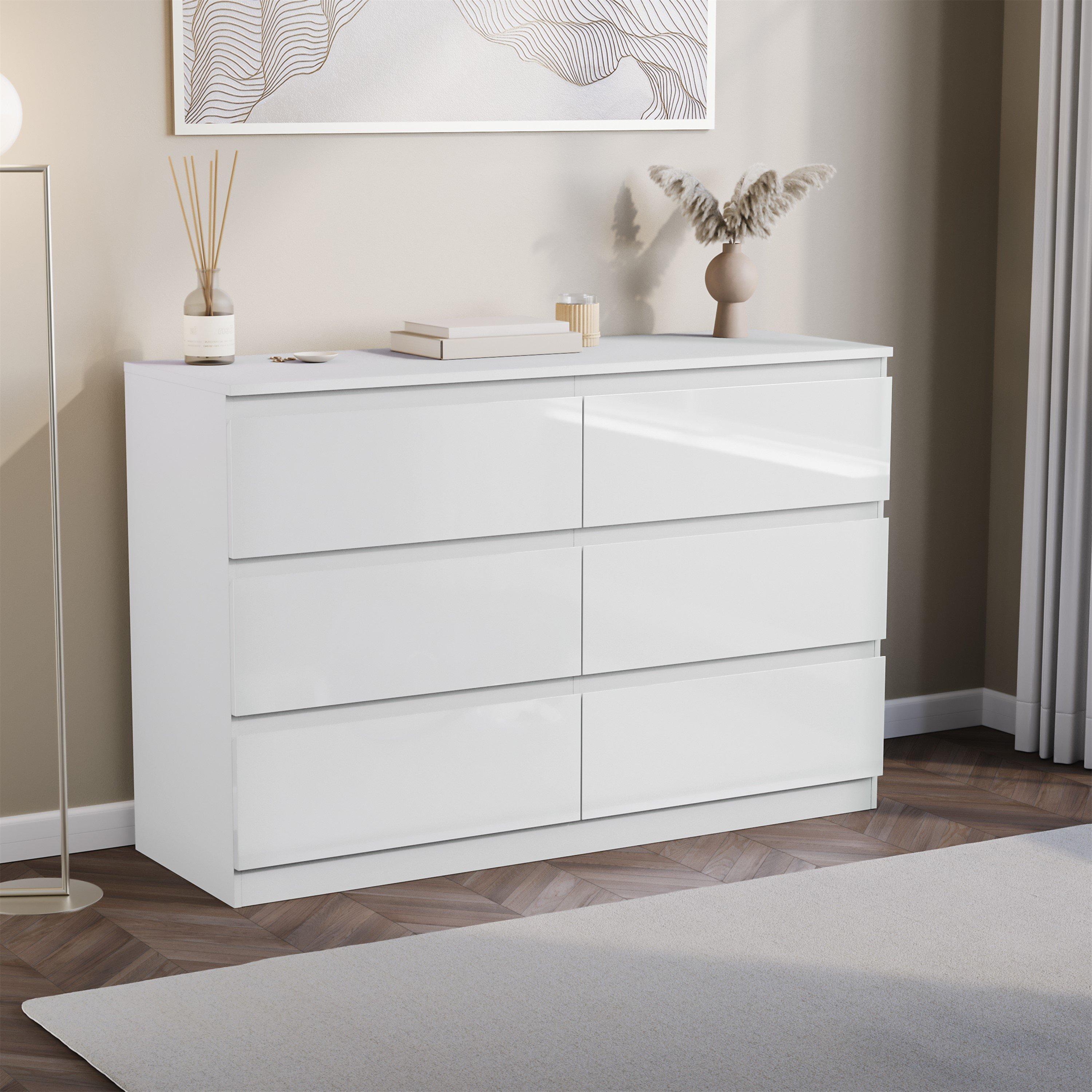 Glinton High Gloss 6 Drawer Chest