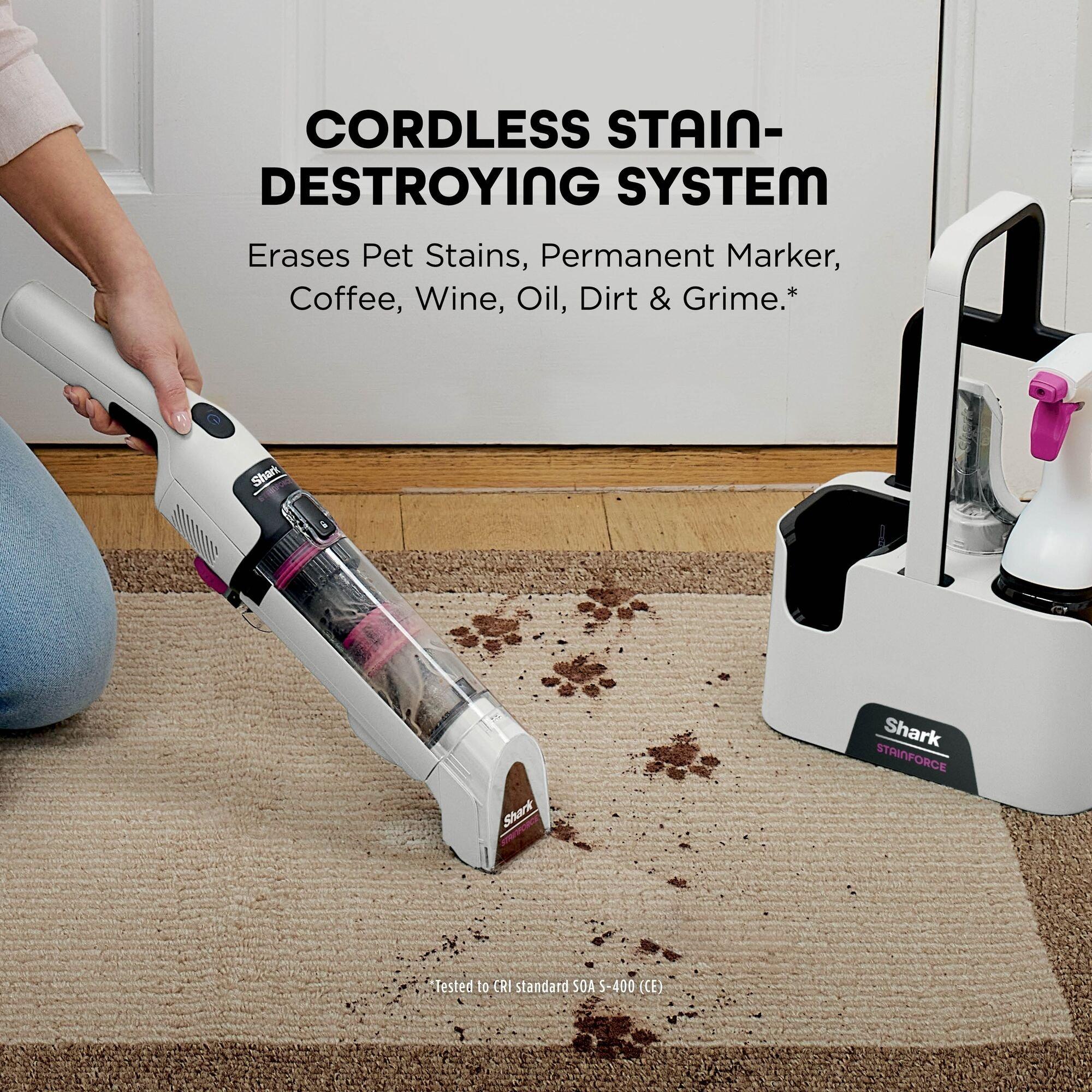White - Shark - StainForce Cordless Stain-Destroying Spot Cleaner - 4