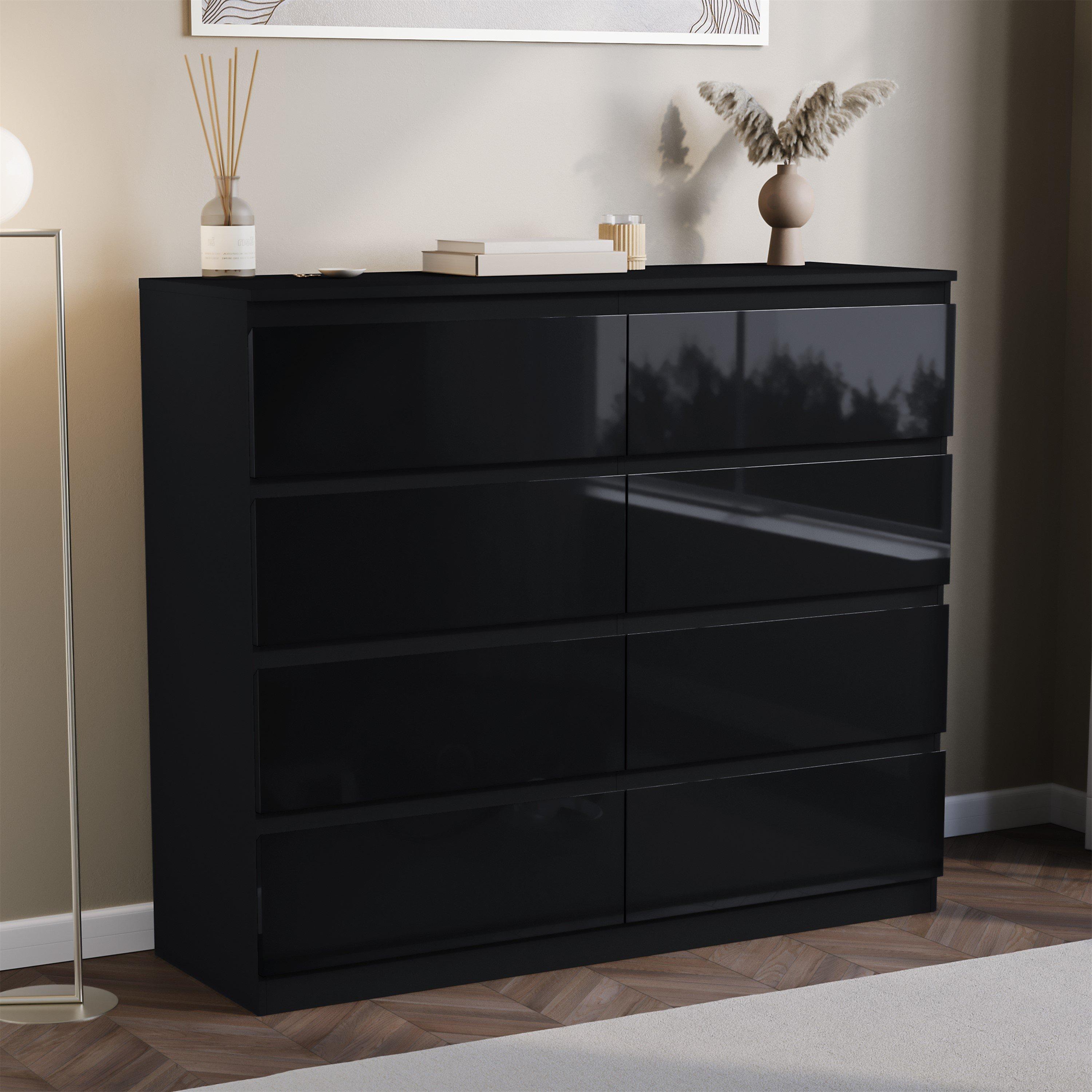 Glinton High Gloss 8 Drawer Chest
