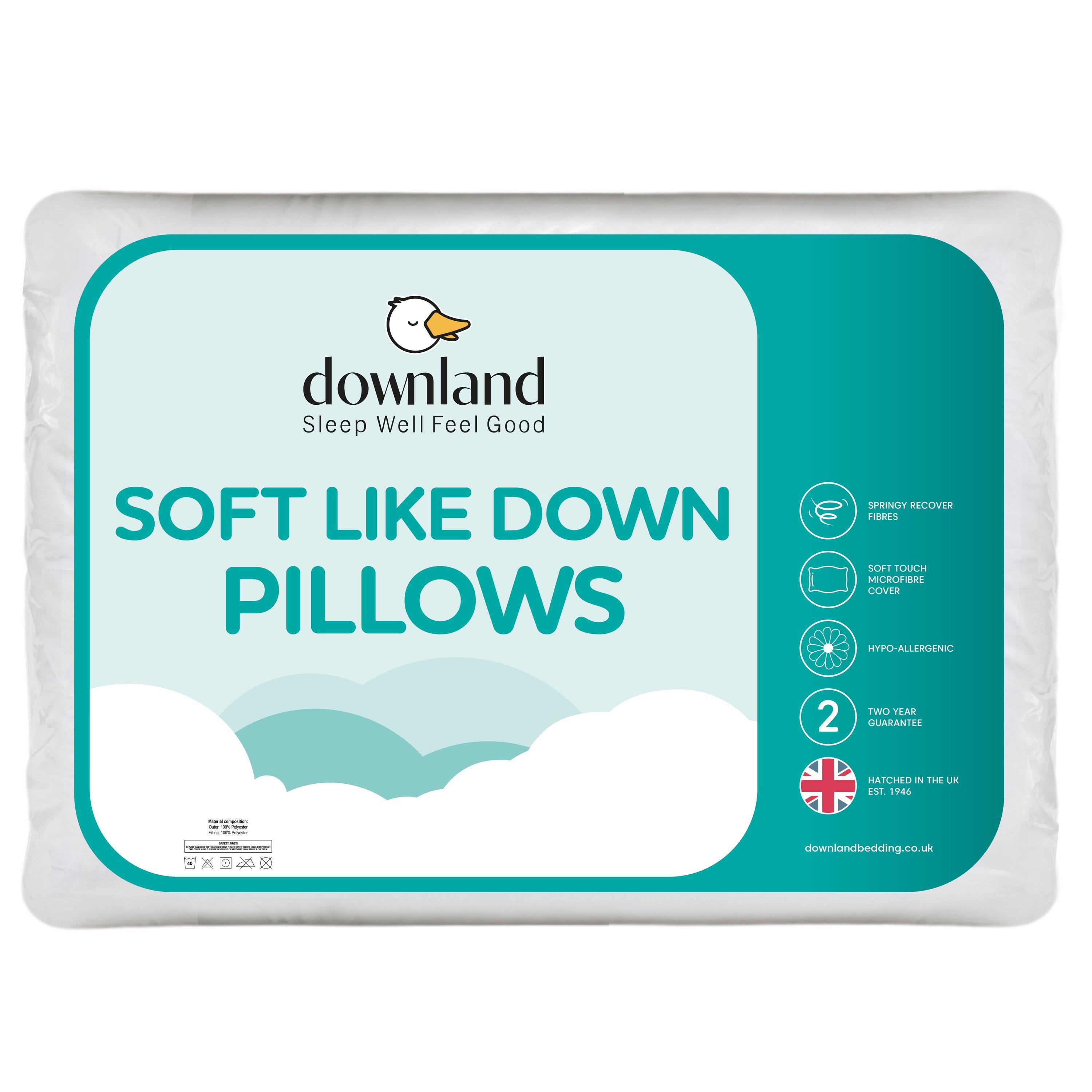 White - Downland - Soft Like Down Pillows - 1